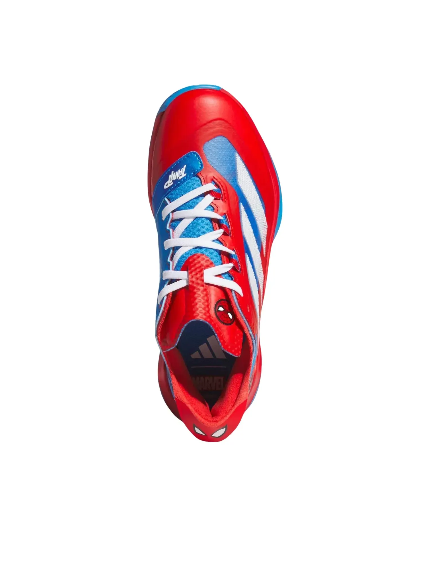 Детские кроссовки для бейсбола с принтом Spider-Man Adidas Adizero Impact Turf — изображение 2 из 4, красный