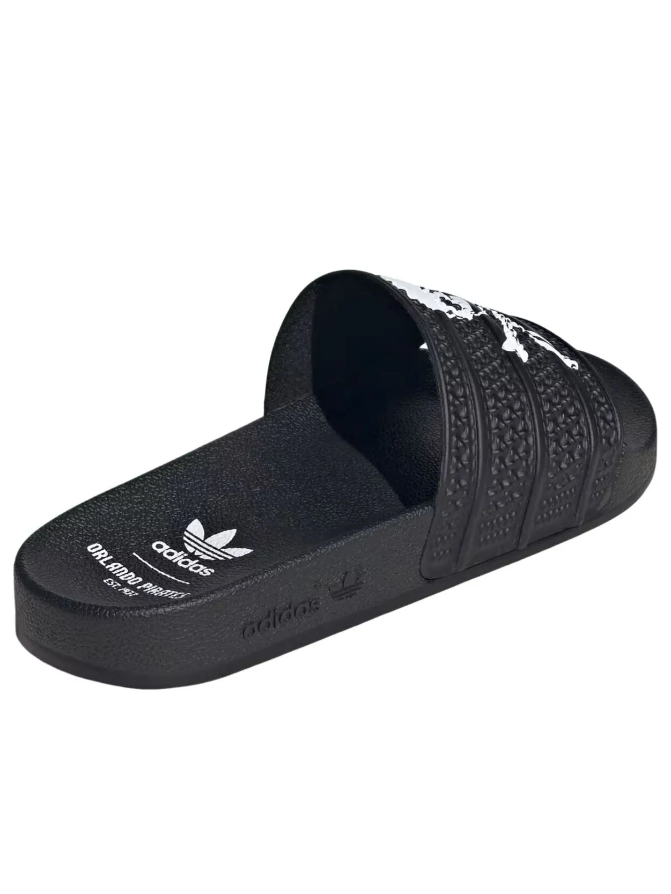 Шлепанцы Adidas x Orlando Pirates Adilette 'Core Black Cloud White' — изображение 3 из 6, черный/белый