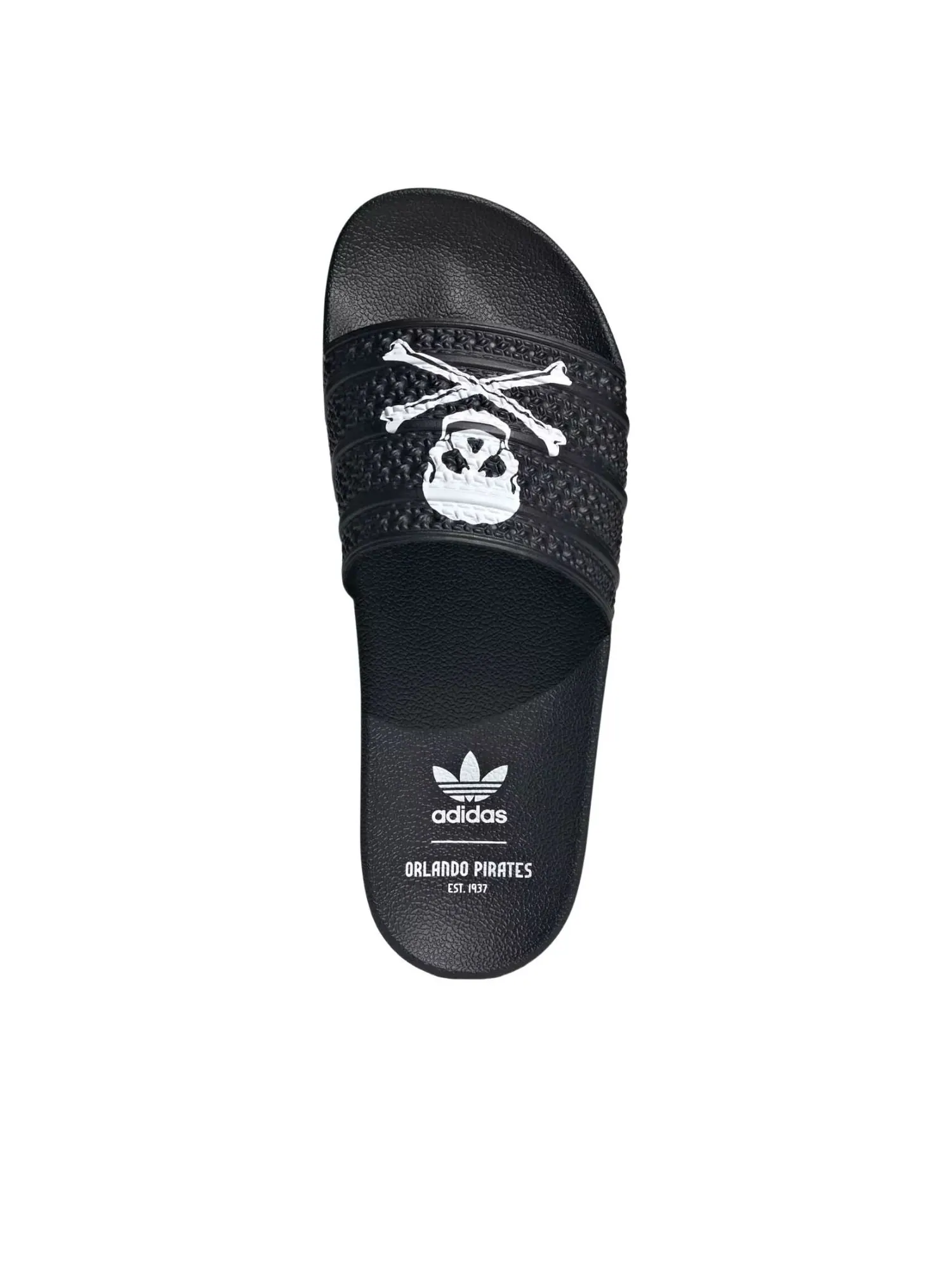 Шлепанцы Adidas x Orlando Pirates Adilette 'Core Black Cloud White' — изображение 4 из 6, черный/белый