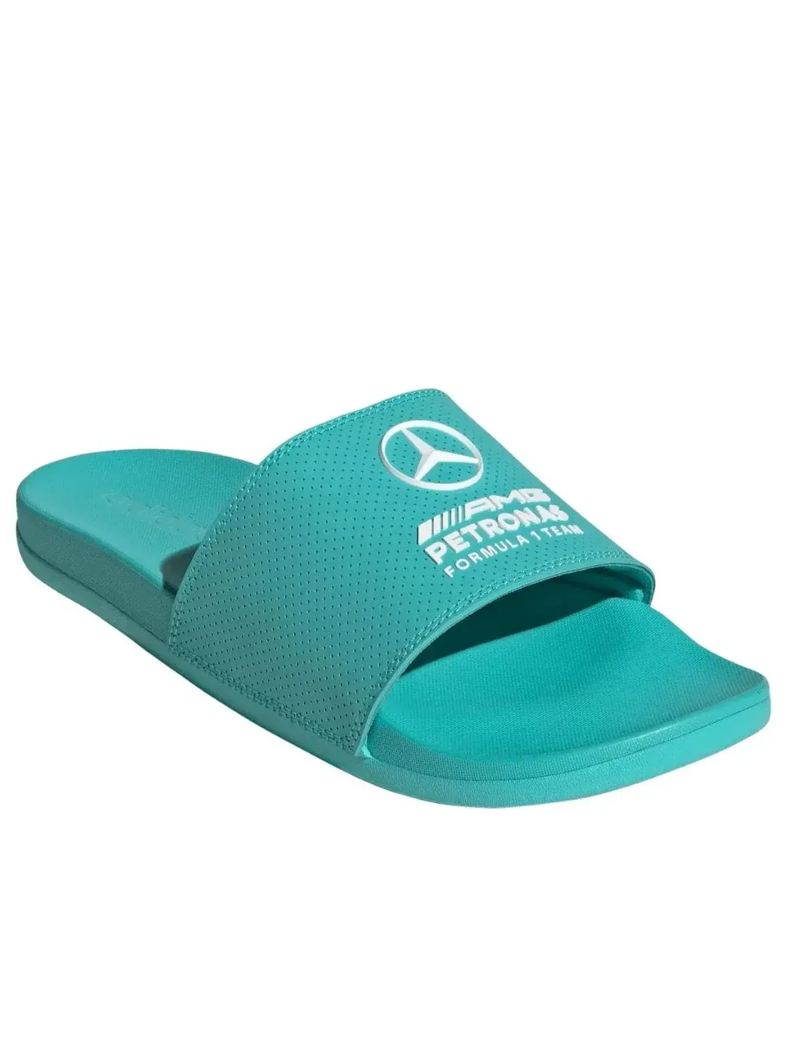Слайды Adidas Adilette Comfort Mercedes AMG Petronas F1 'Semi Mint Rush' — изображение 2 из 4, бирюзовый