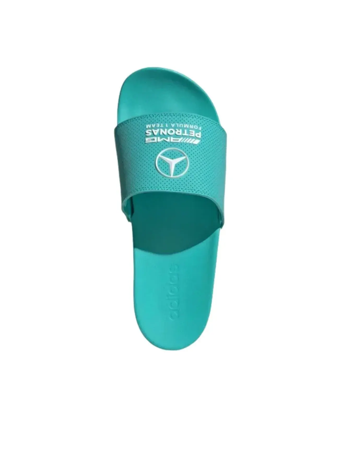 Слайды Adidas Adilette Comfort Mercedes AMG Petronas F1 'Semi Mint Rush' — изображение 3 из 4, бирюзовый