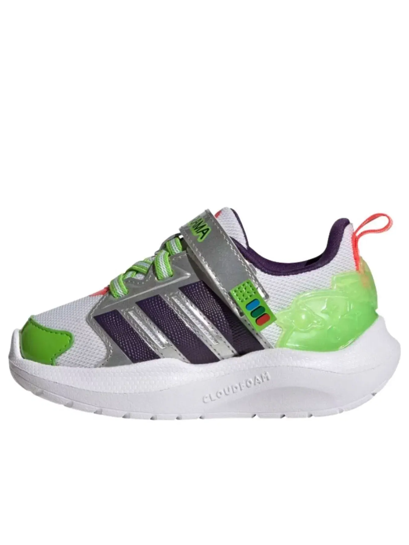 Детские кроссовки для малышей с принтом Lightorama Adidas — изображение 1 из 6, зеленый