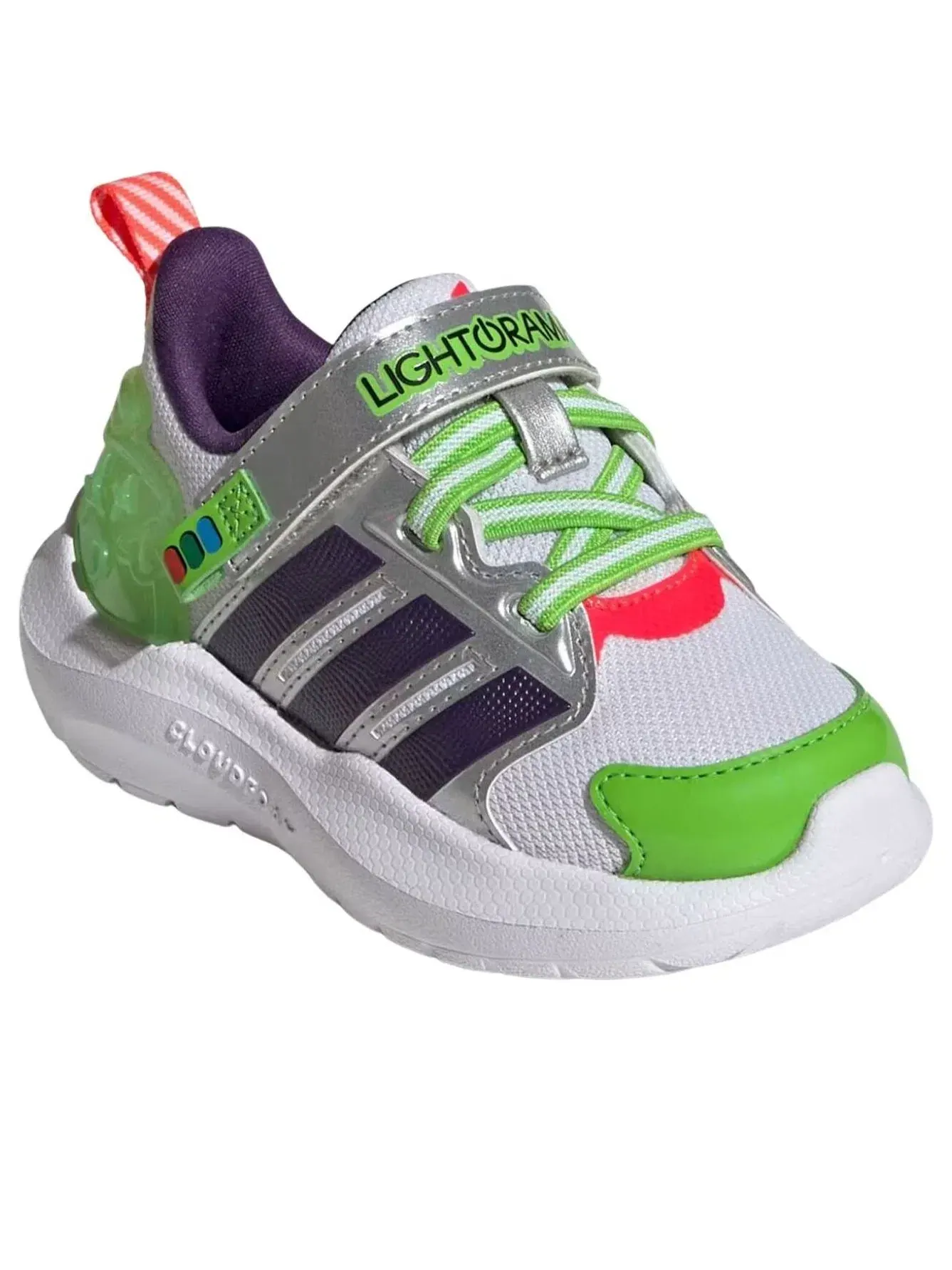 Детские кроссовки для малышей с принтом Lightorama Adidas — изображение 2 из 6, зеленый