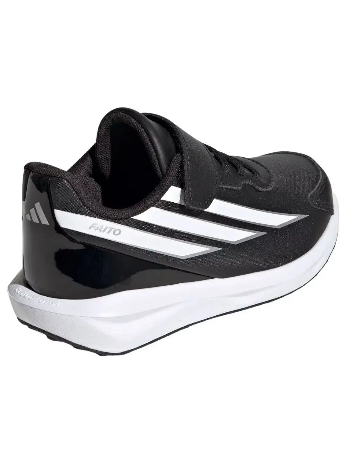 Детские кроссовки с закрытой шнуровкой Faito Black White Turbo Adidas — изображение 5 из 5, черный