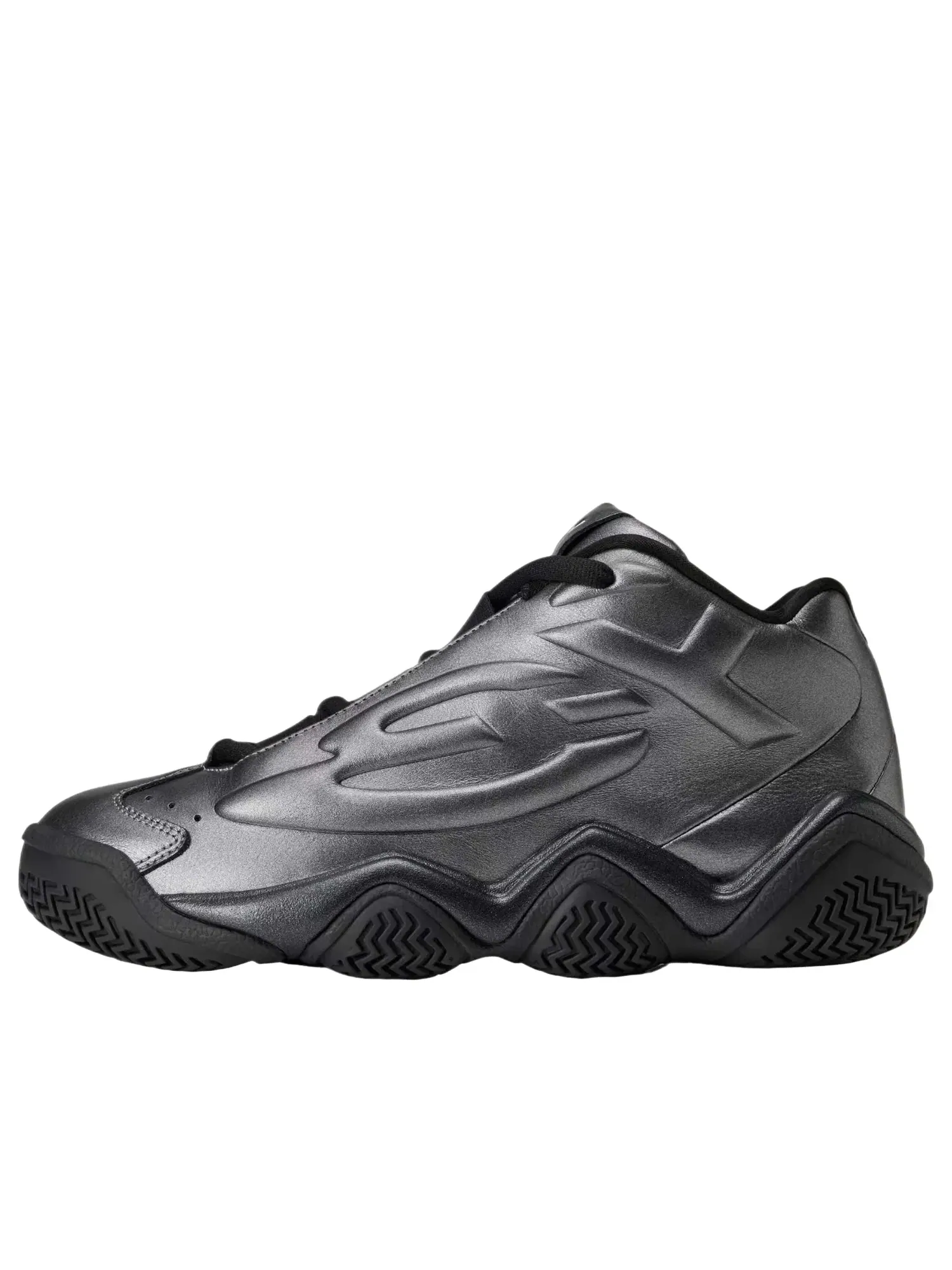 Мужские кроссовки с кожаным верхом Y-3 Megaball Adidas — изображение 1 из 5, серебряный