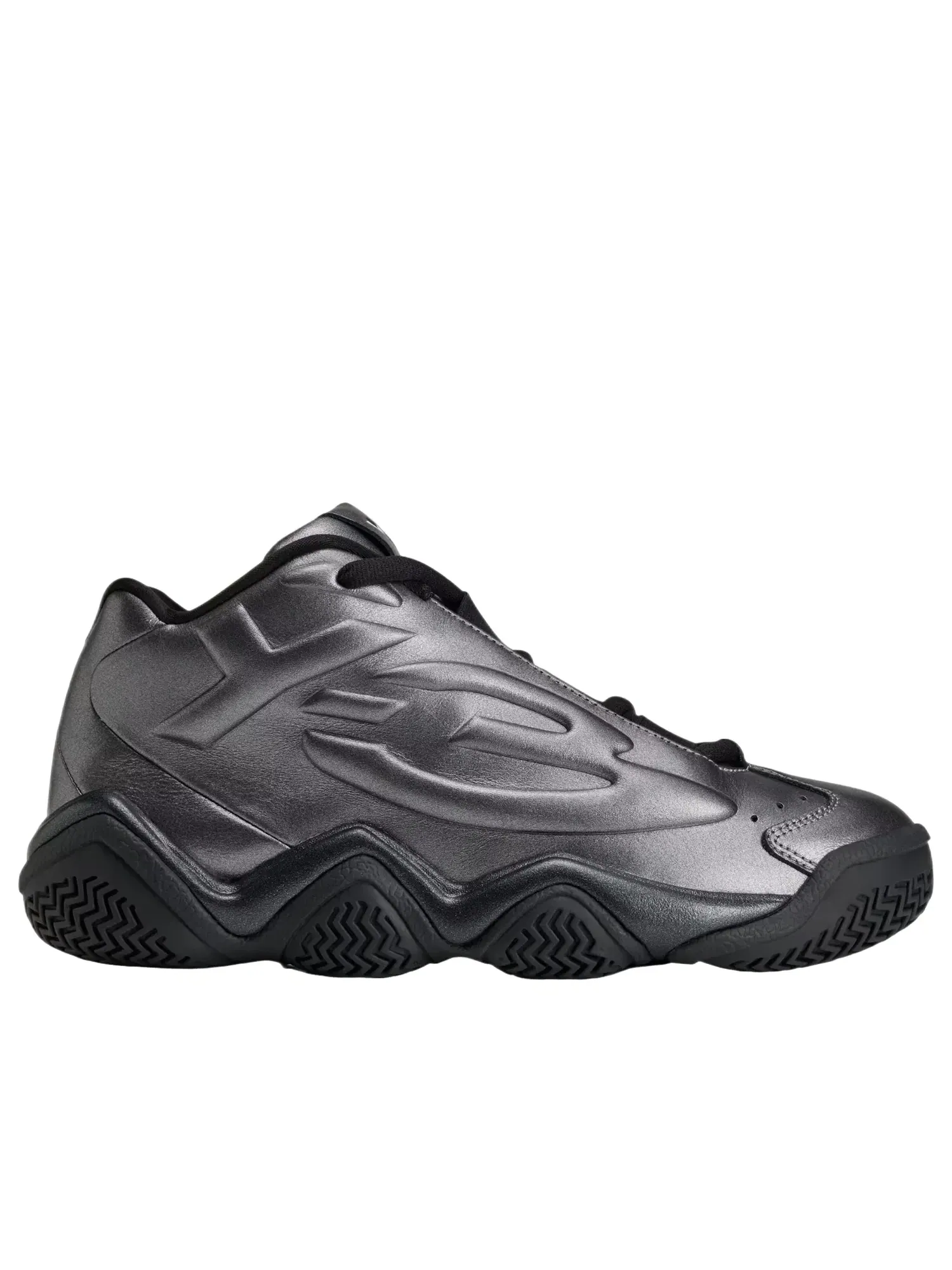 Мужские кроссовки с кожаным верхом Y-3 Megaball Adidas — изображение 2 из 5, серебряный