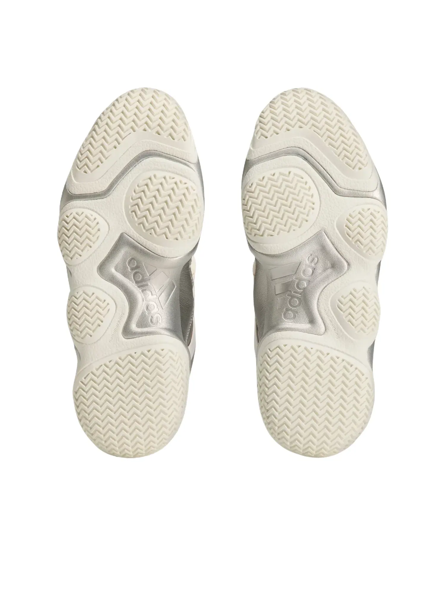 Мужские кроссовки с кожаным верхом Y-3 Megaball Adidas — изображение 5 из 5, серебряный