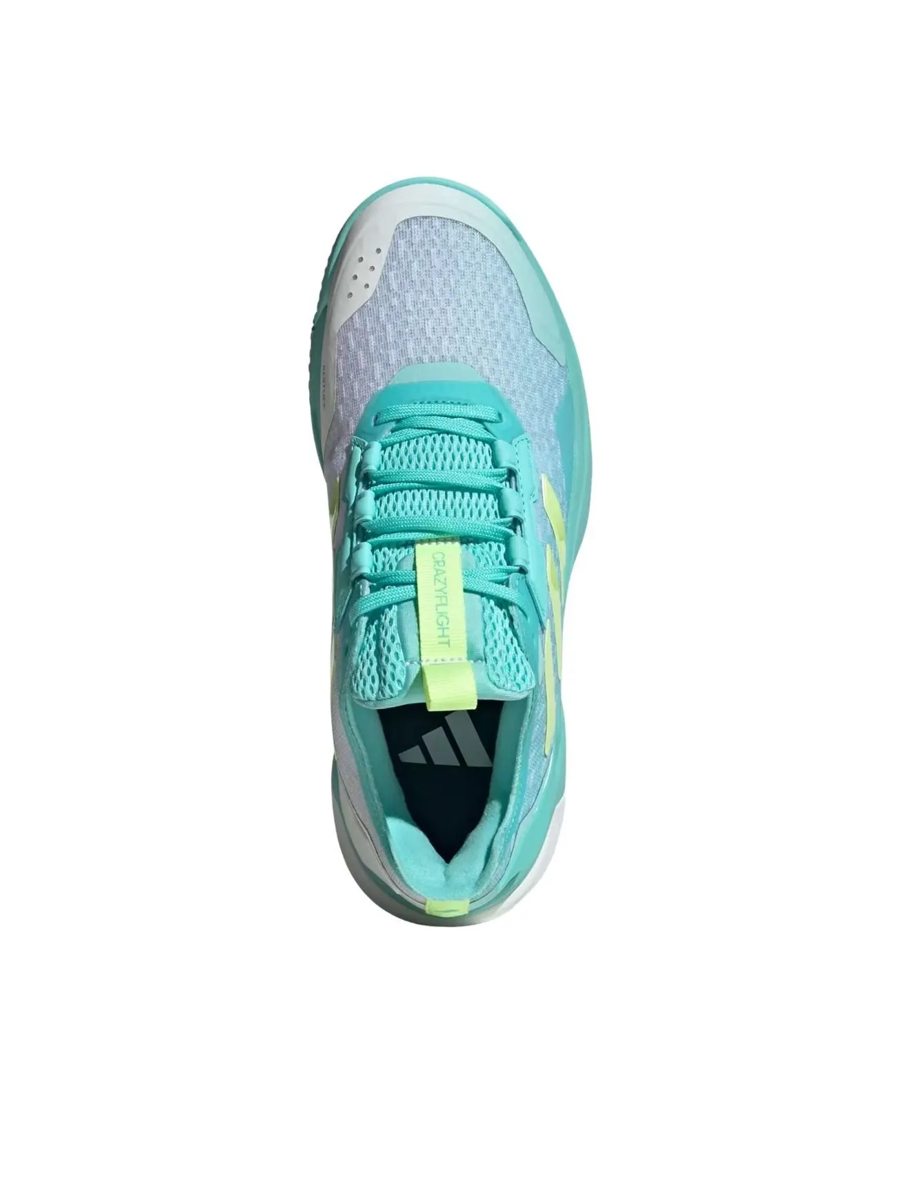 (WMNS) Adidas Crazyflight 6 Indoor 'Flash Aqua Hi Res Yellow' — изображение 2 из 5, голубой/желтый/белый
