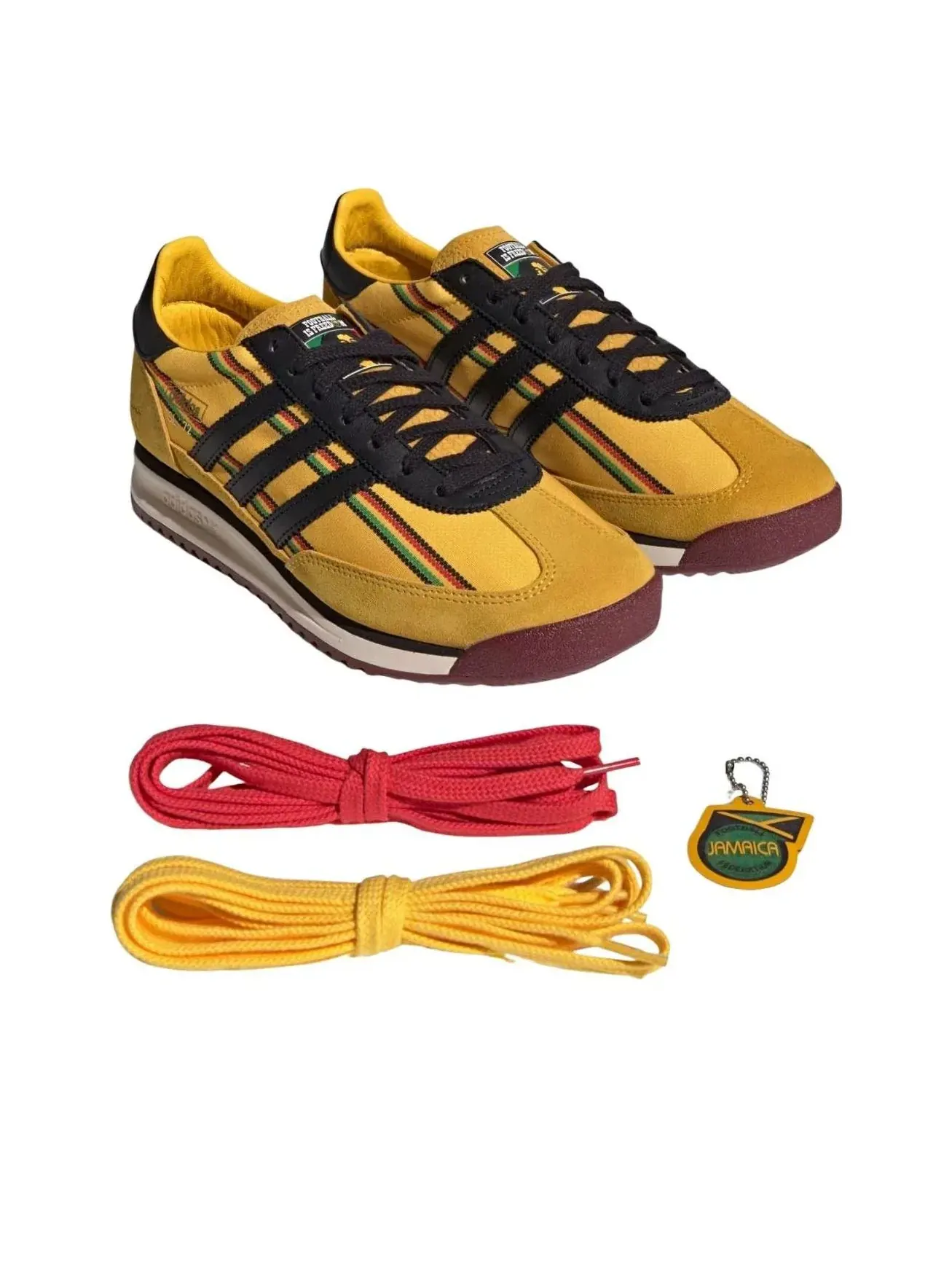 Кроссовки Adidas x Bob Marley SL72 RS 'Jamaica' — изображение 2 из 5, золото