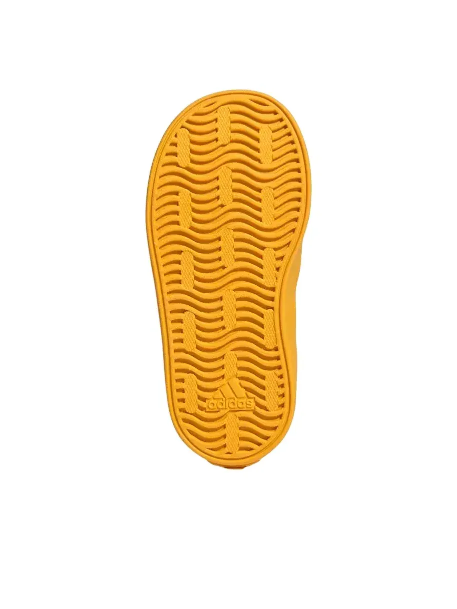 Детские кроссовки с липучкой VL Court Off White Crew Yellow Core Black Adidas — изображение 4 из 5, белый