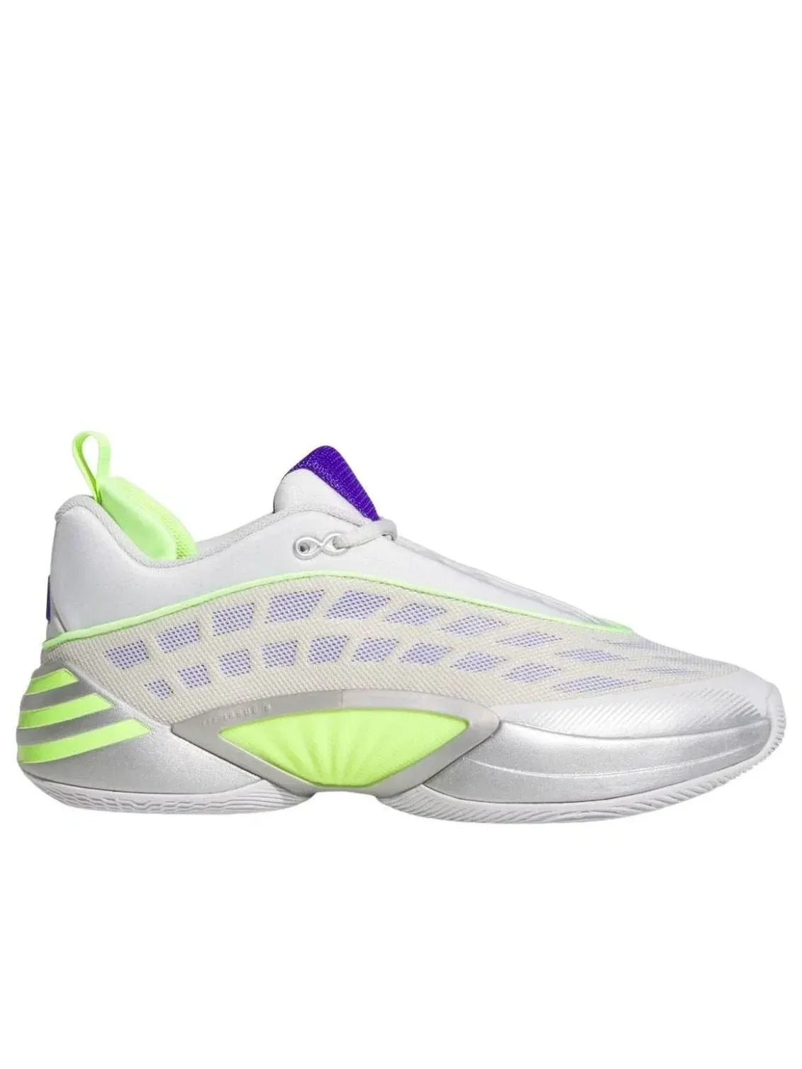 Мужские баскетбольные кроссовки с шнуровкой D.O.N. Issue 8 Adidas — изображение 2 из 6, серебряный
