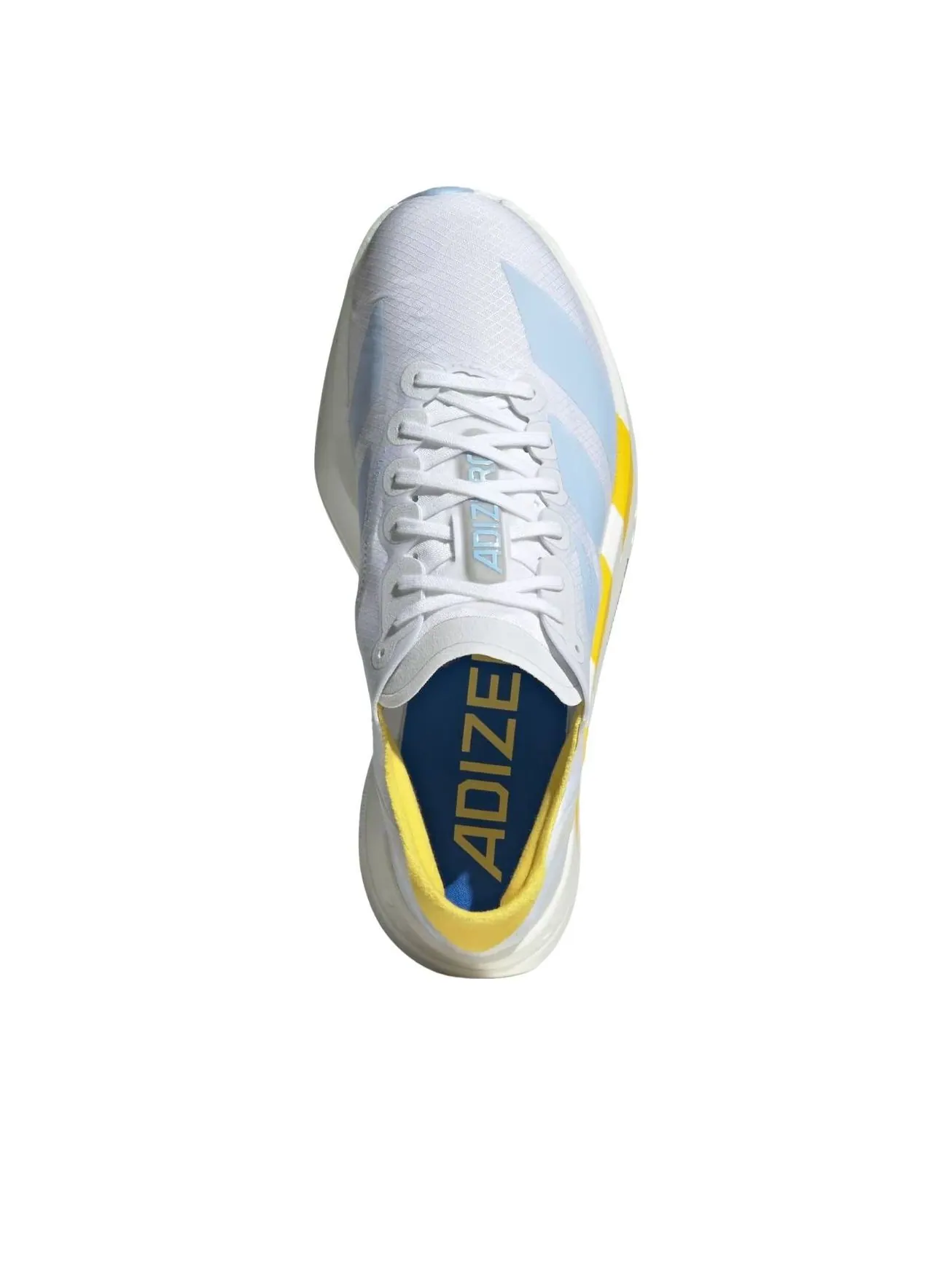 (WMNS) Adidas Adizero Adios Pro 4 'White Glow Blue Yellow' — изображение 2 из 3, белый/синий/желтый