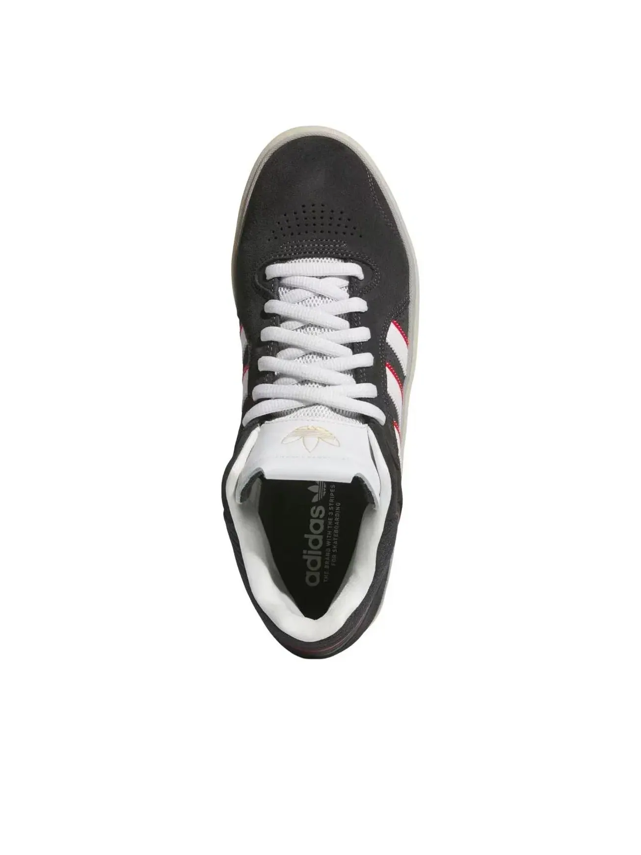 Мужские кроссовки с кожаным верхом Tyshawn Carbon Crystal White Adidas — изображение 3 из 6, черный