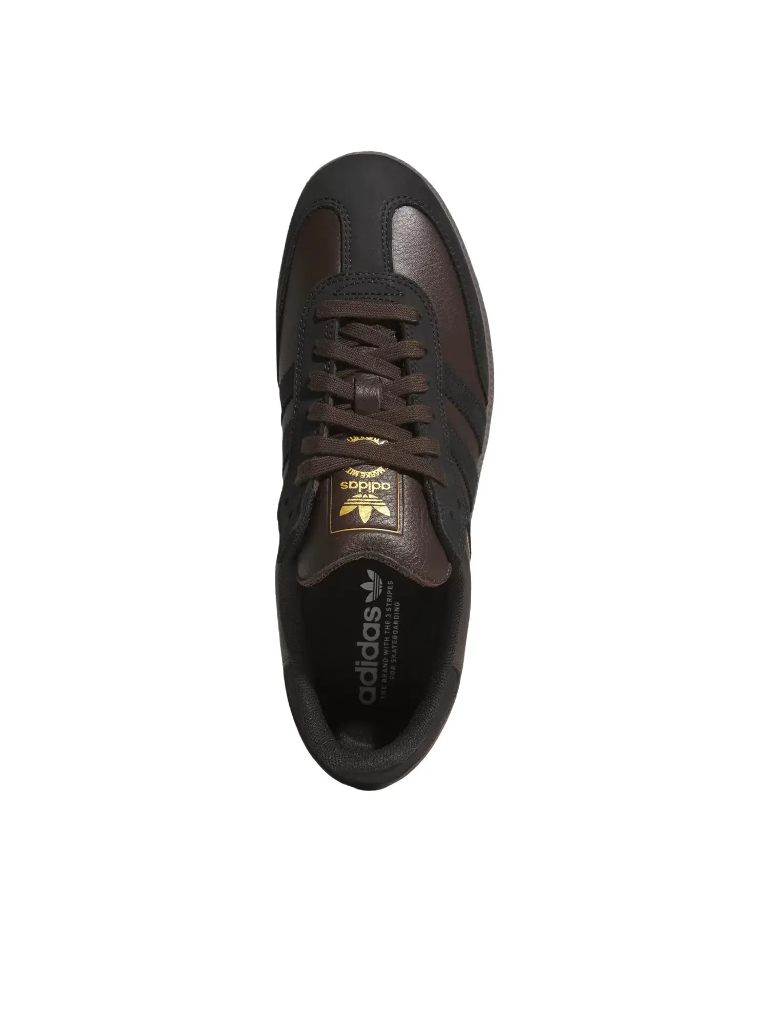 Мужские кожаные кроссовки с шнуровкой Samba Adv Adidas — изображение 4 из 5, коричневый