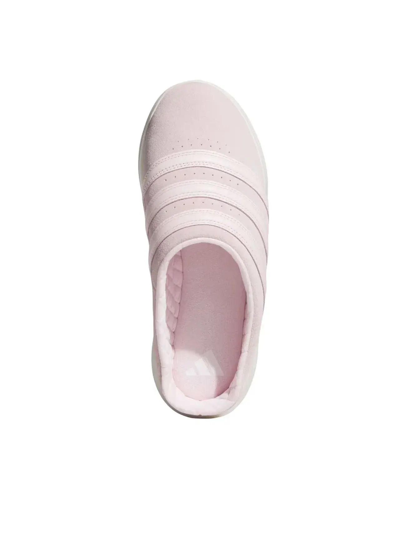 Мужские шлепанцы кожаные с закрытым носком модель Distilled Pink Off White Adidas — изображение 2 из 5, розовый