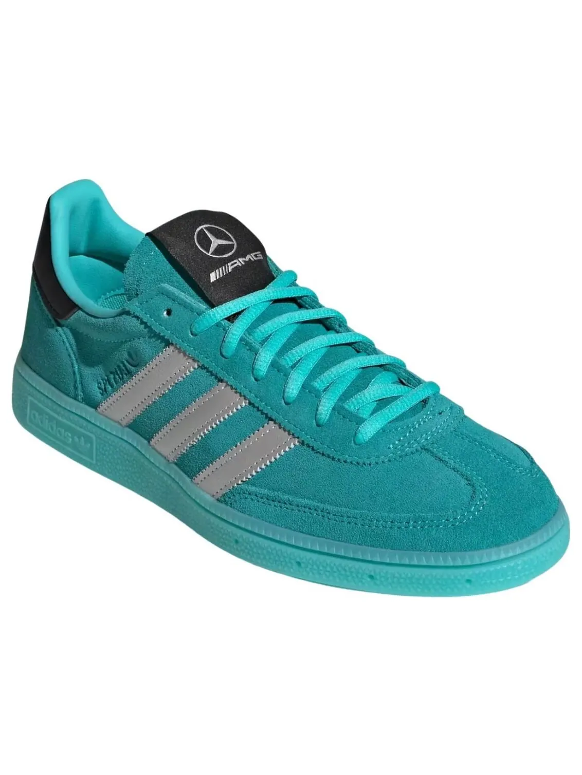 Adidas Handball Spezial Mercedes 'Semi Mint Rush Silver' — изображение 4 из 5