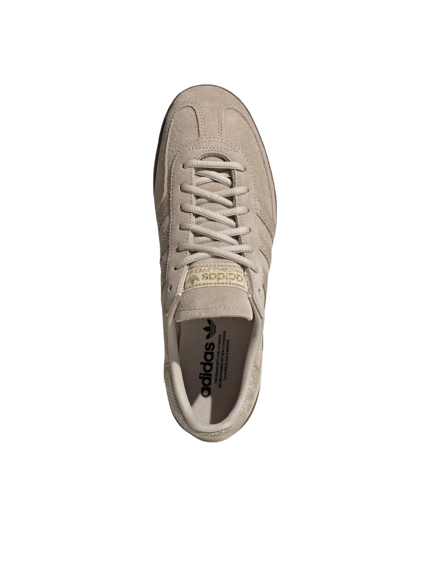 Мужские кроссовки с замшевым верхом Handball Spezial Adidas — изображение 3 из 4, бежевый