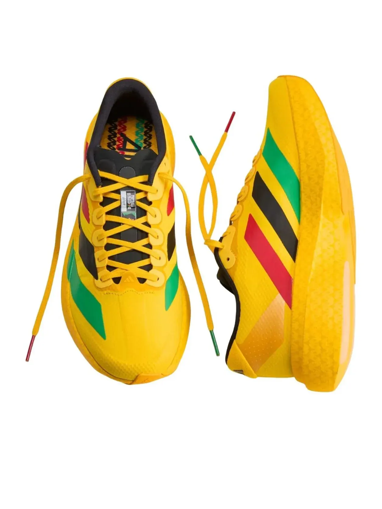 Кроссовки Adidas x Bob Marley Adizero EVO SL 'Bold Gold' — изображение 4 из 5, золото