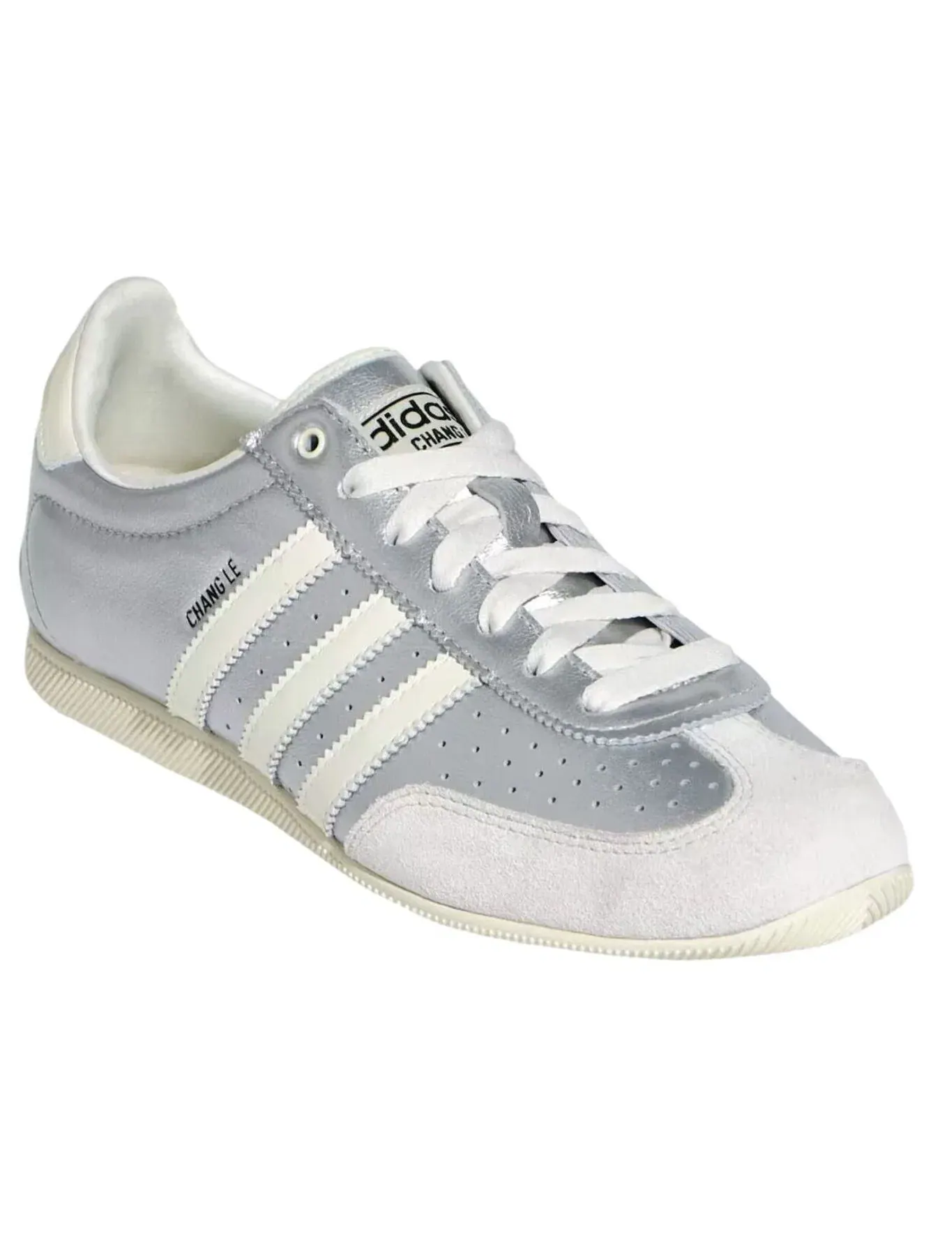Женские кроссовки с кожаным верхом Changle Adidas — изображение 2 из 6, серебряный