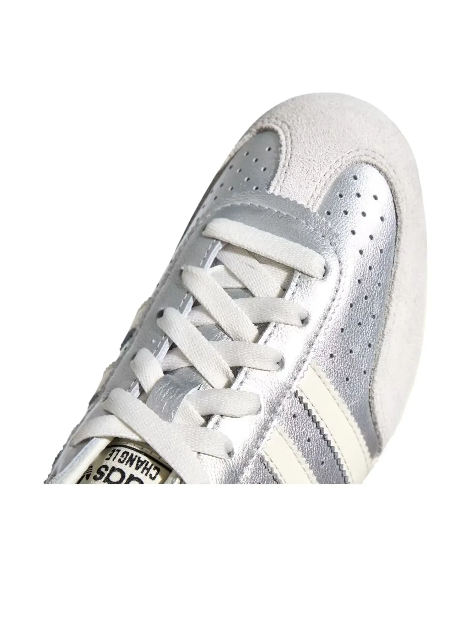 Женские кроссовки с кожаным верхом Changle Adidas — изображение 4 из 6, серебряный