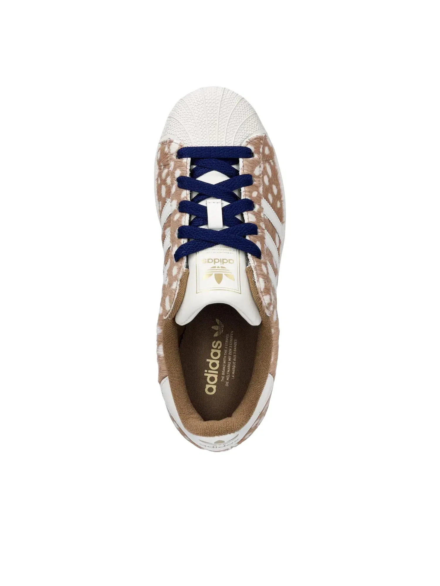 Женские кроссовки с круглым носком Superstar II Adidas — изображение 4 из 6, коричневый