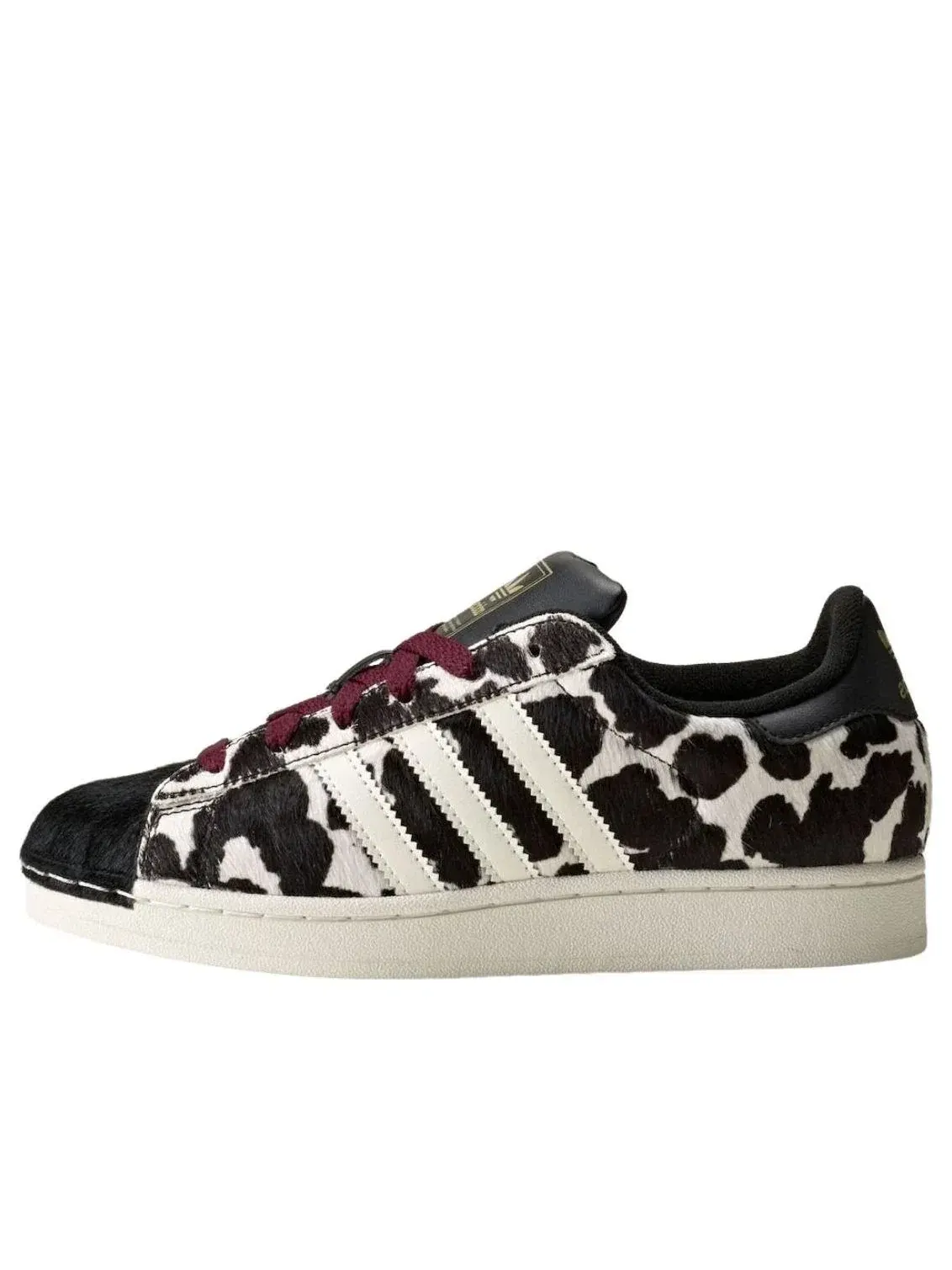 Женские кроссовки с принтом Superstar Cow Print Adidas — изображение 1 из 3, черный