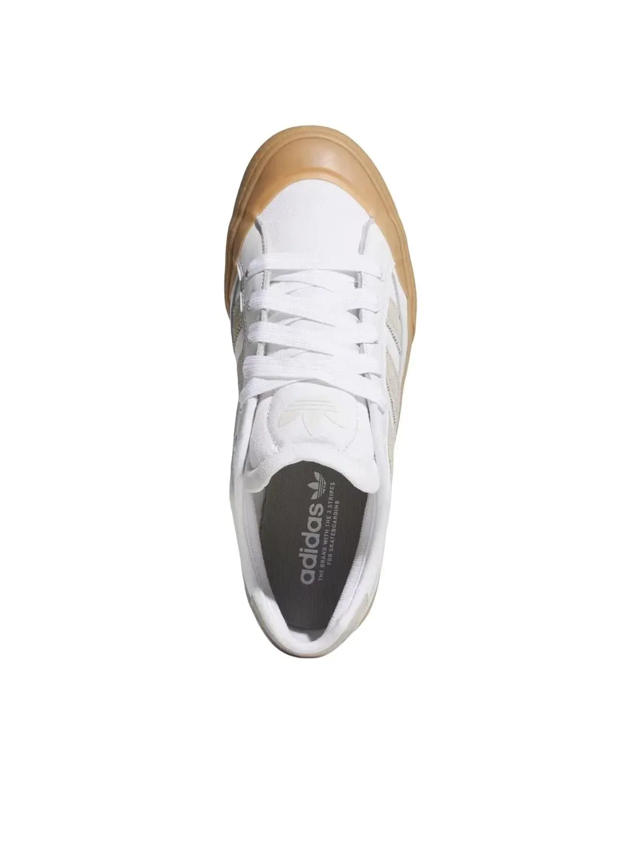 Мужские кроссовки для тенниса с кожаным верхом Adidas Court Tennis Premiere RT Crystal White Gum — изображение 2 из 5, белый