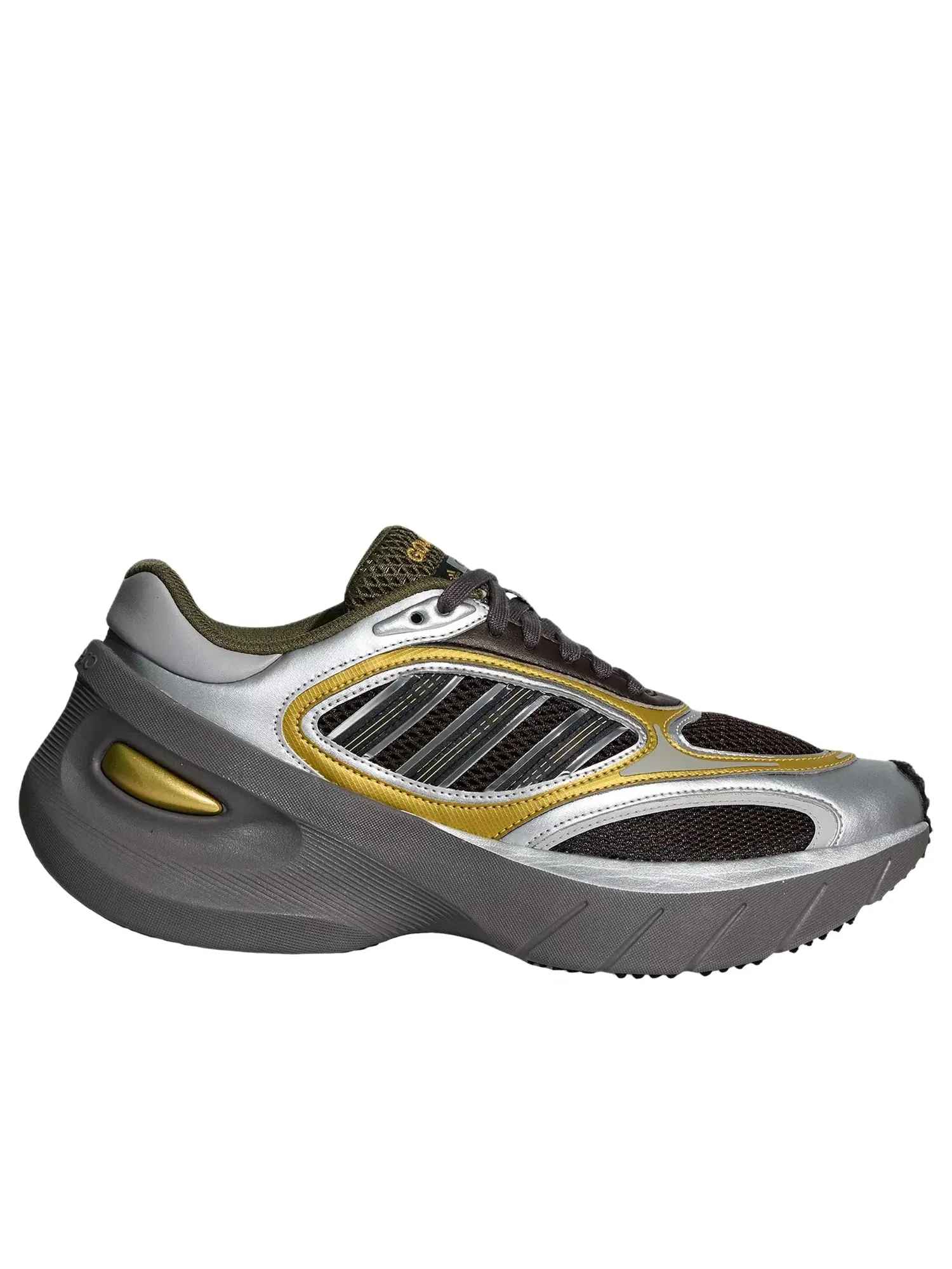 Кроссовки Adidas Adizero Goukana 'Silver Metallic Dark Brown Gold' KJ5375 — изображение 4 из 4, серебряный