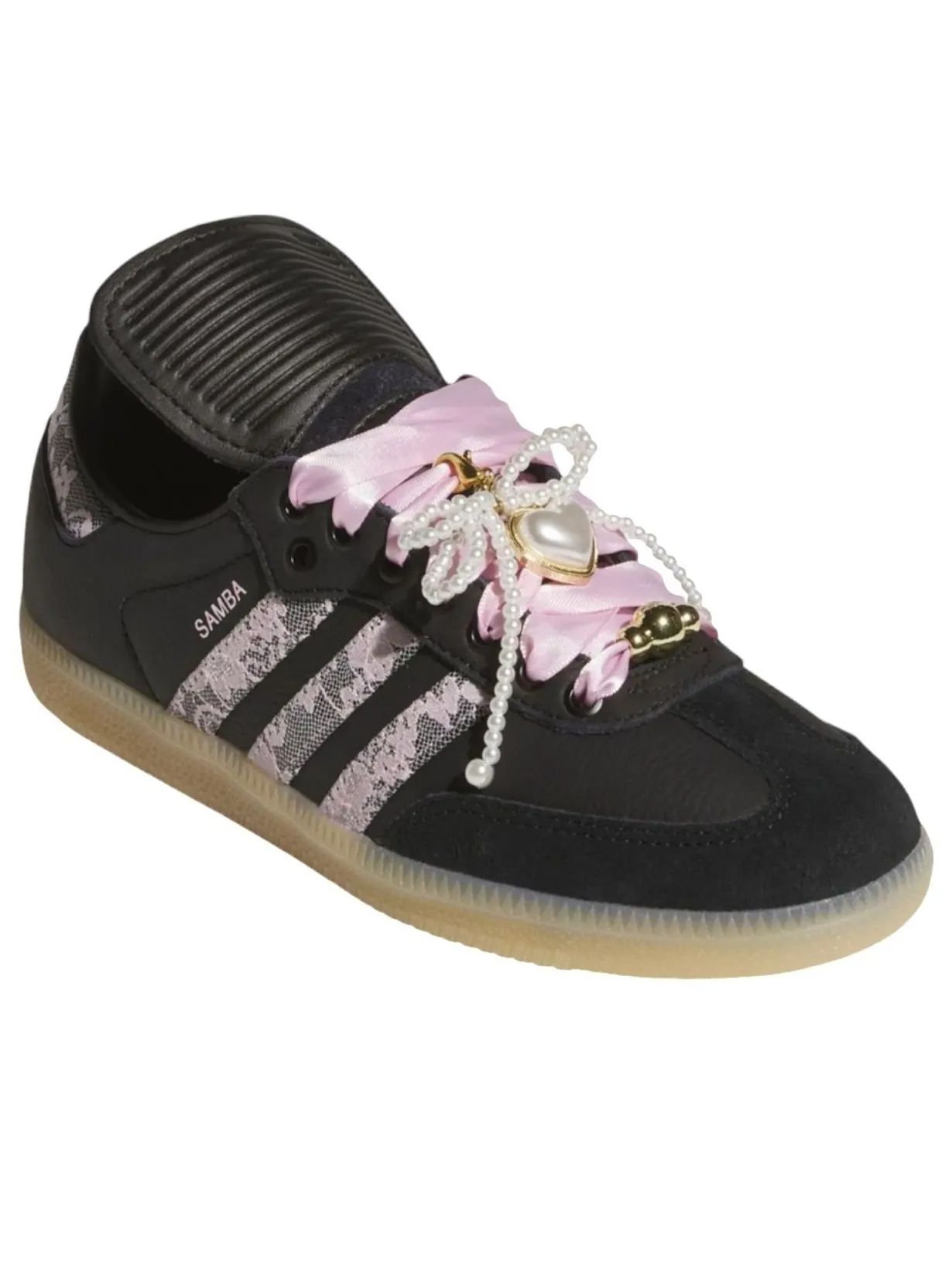 Кроссовки (WMNS) adidas Samba LT 'Lace Pearls' — изображение 2 из 5, черный
