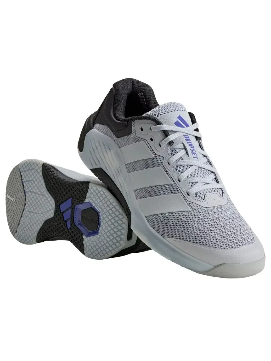 Мужские кроссовки для тренировок с принтом Dropset 4 Adidas — изображение 3 из 5, серебряный