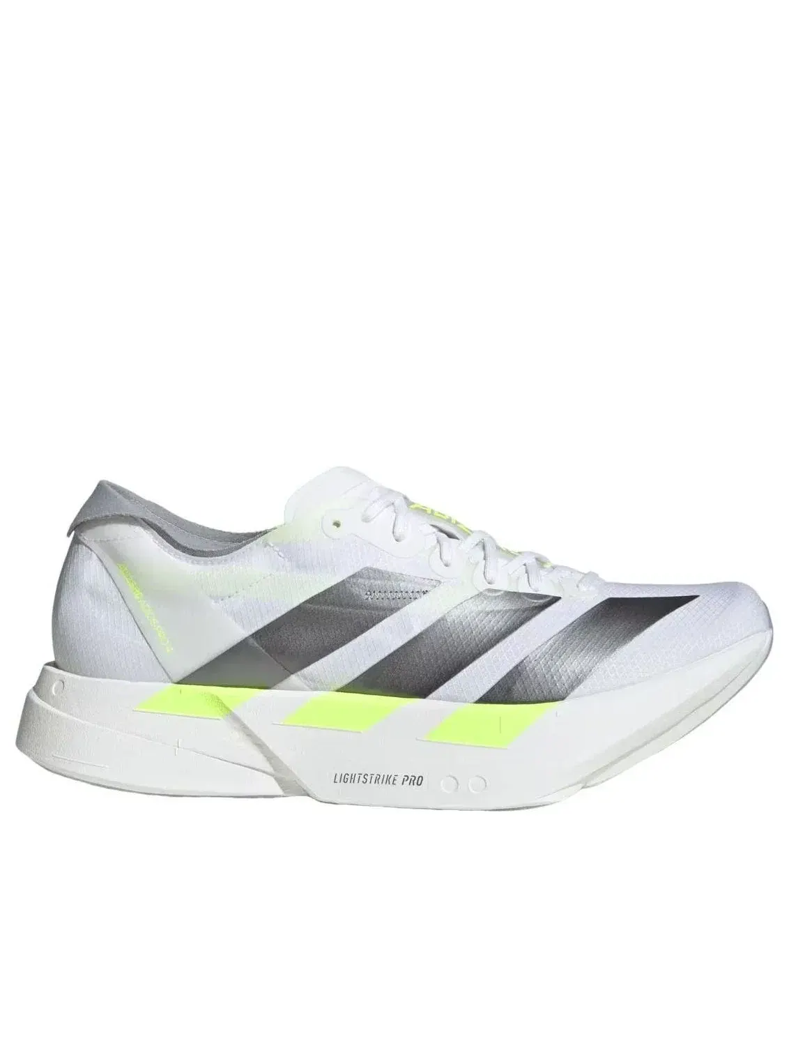 Мужские беговые кроссовки с принтом Adizero Pro White Iron Metallic Adidas — изображение 2 из 5, белый