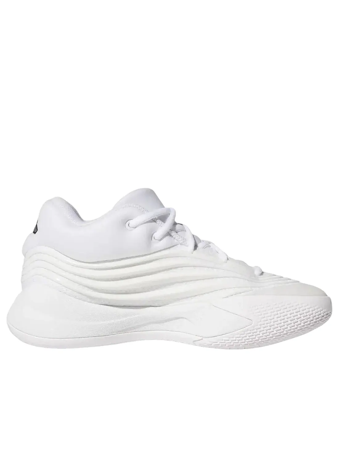Детские кроссовки для баскетбола с шнуровкой Dame 10 Adidas — изображение 2 из 4, белый
