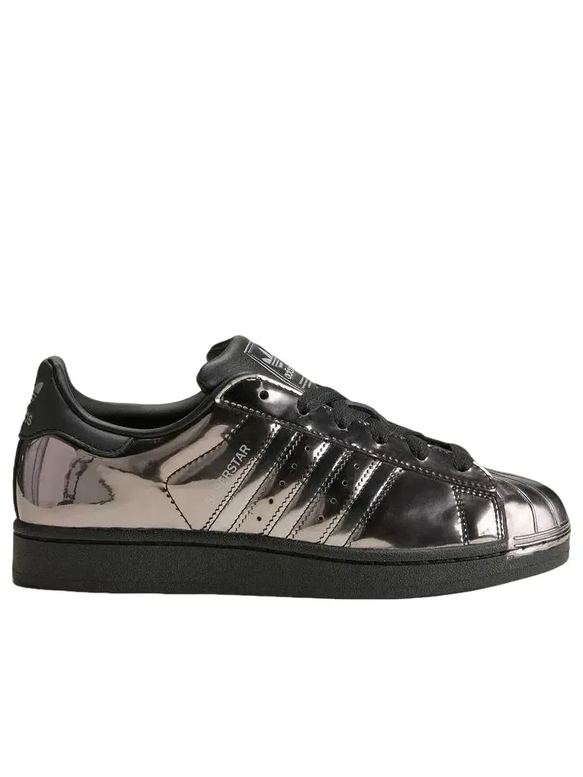 Женские кроссовки с кожаным верхом Superstar II Adidas — изображение 2 из 3, черный