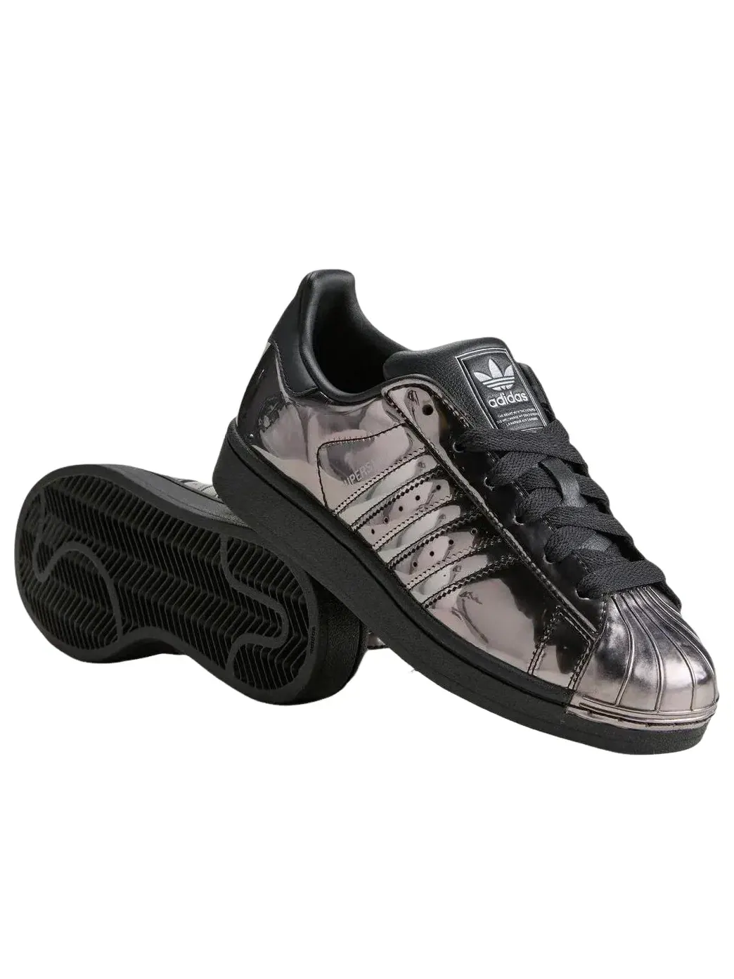 Женские кроссовки с кожаным верхом Superstar II Adidas — изображение 3 из 3, черный