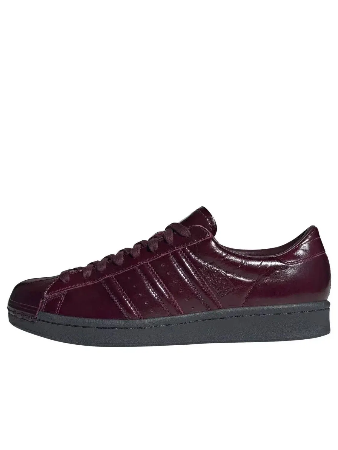 Мужские кроссовки с кожаным верхом Superstar Maroon Carbon Adidas — изображение 1 из 5, красный