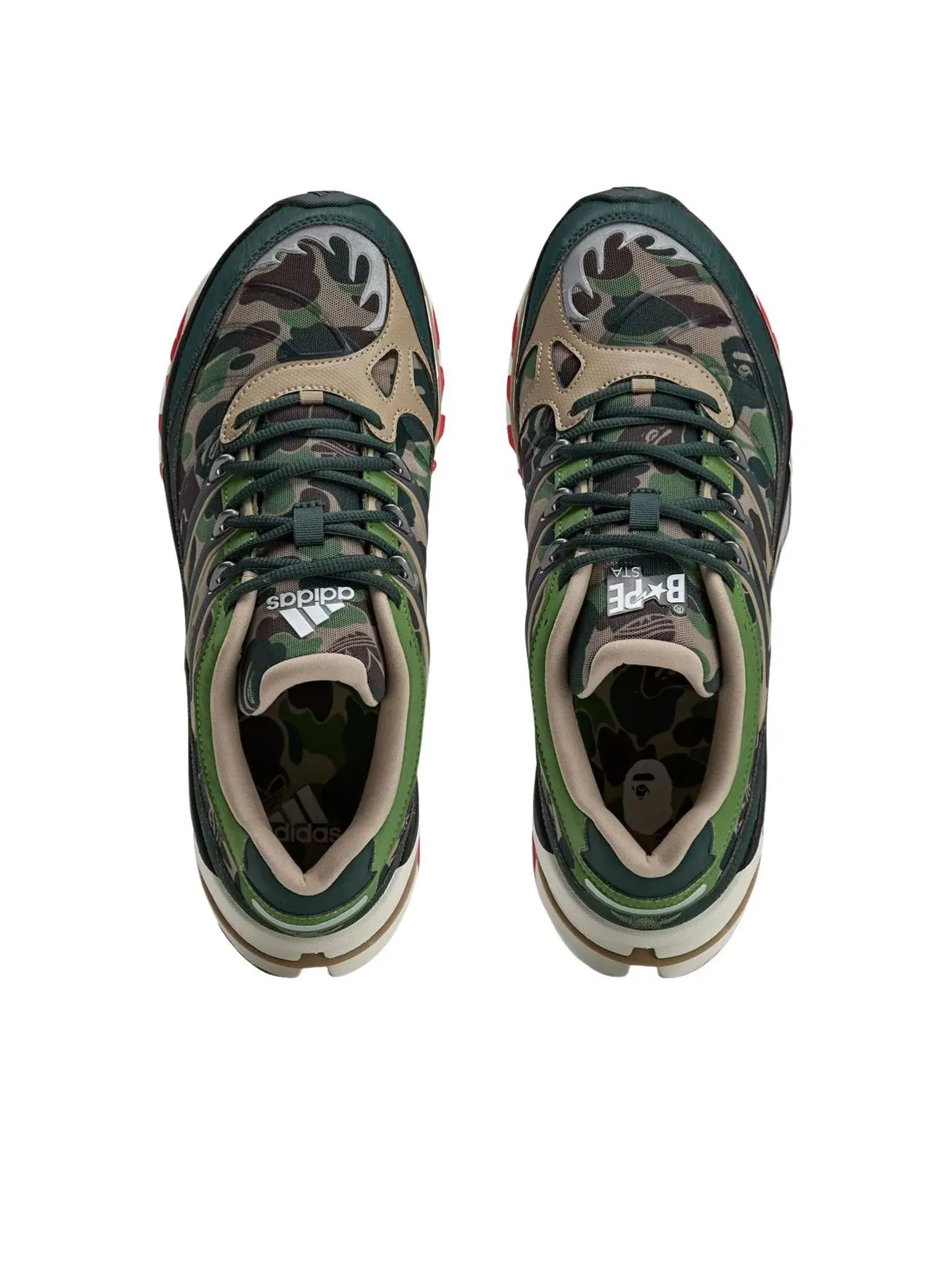 Adidas x A Bathing Ape Adistar HRMY 'Green Camo' — изображение 4 из 5, зеленый