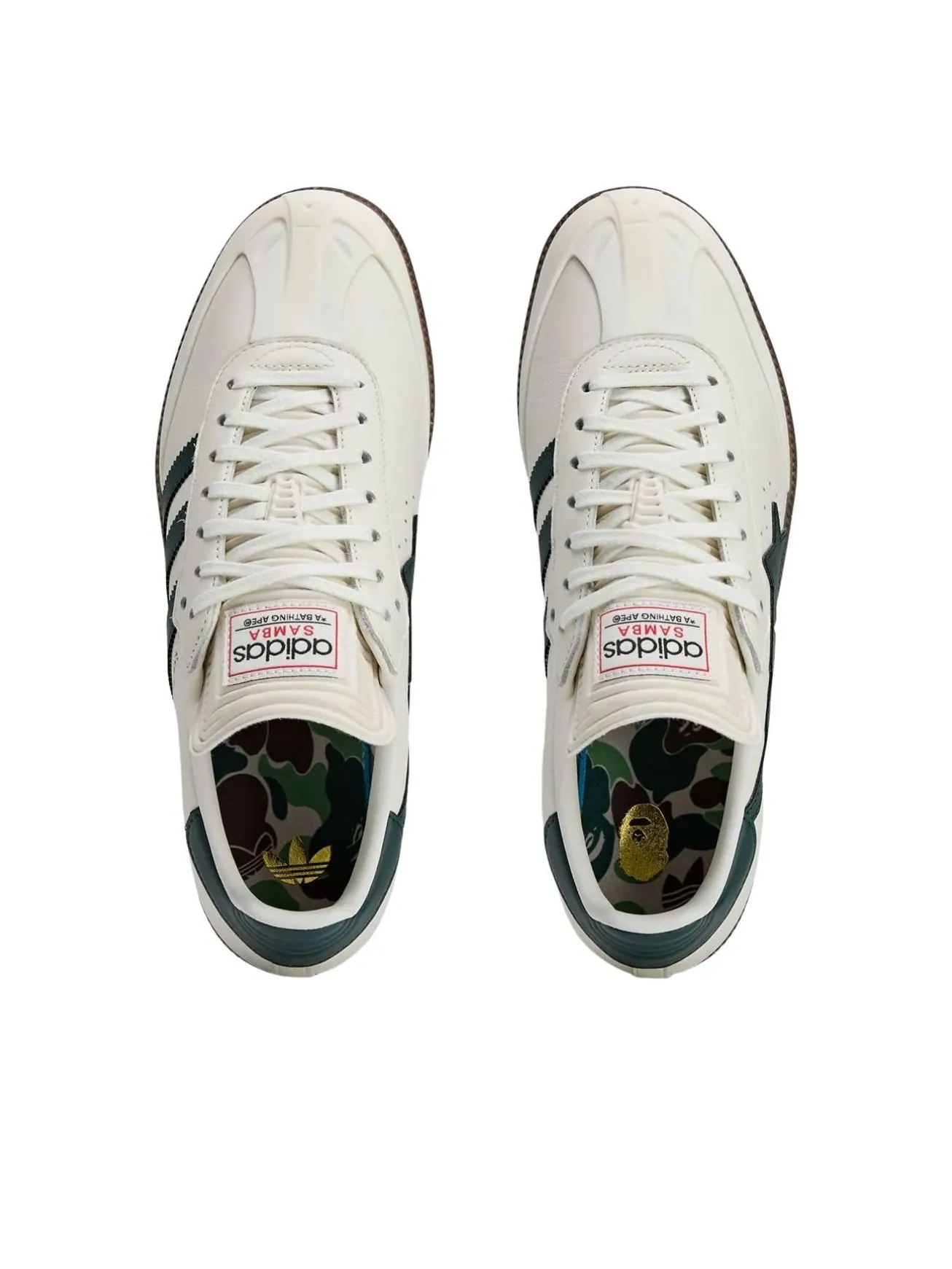 Adidas x A Bathing Ape Samba 'White Forest' — изображение 5 из 6, белый