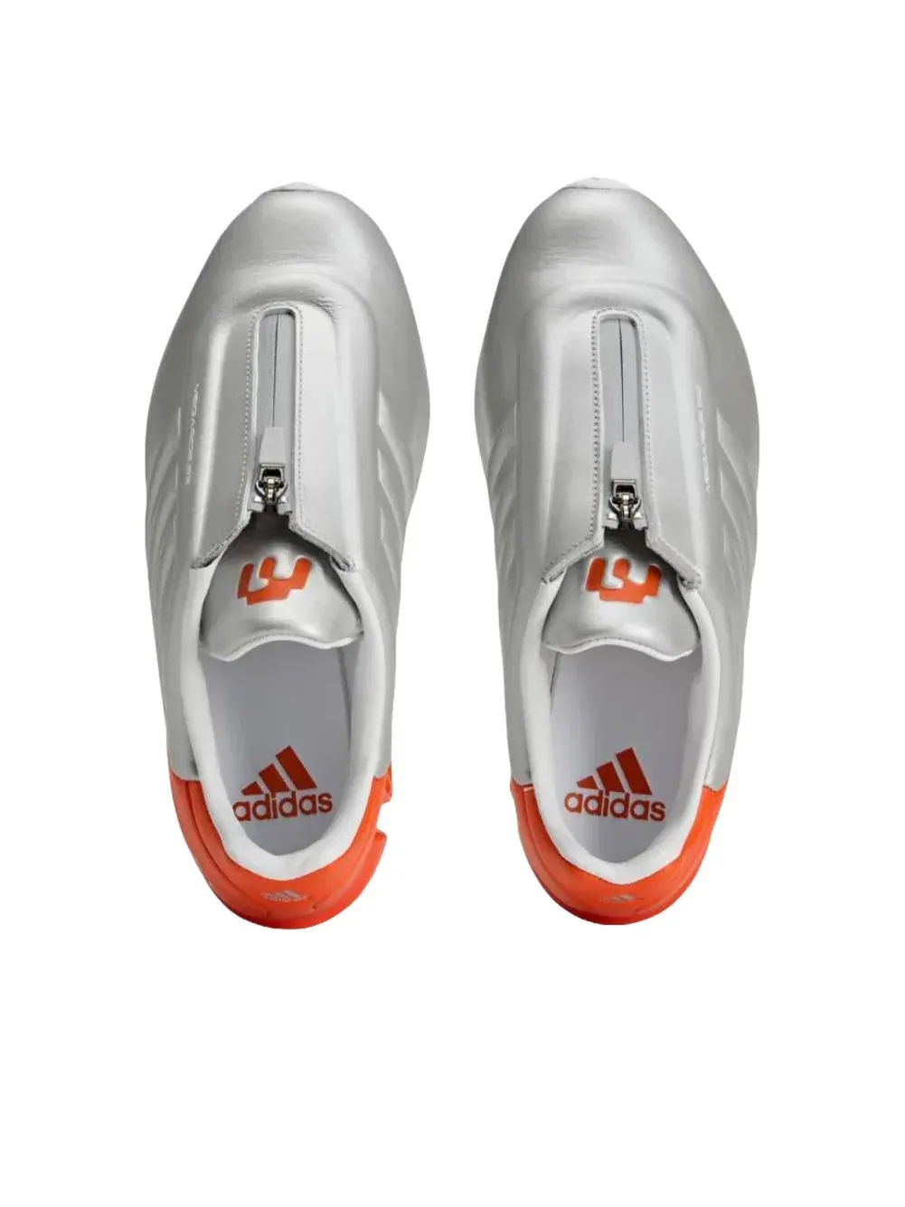 Кроссовки Adidas x Miaou Megaride S2 «Silver Metallic Semi Impact Orange» KJ9468 — изображение 3 из 6, серебряный