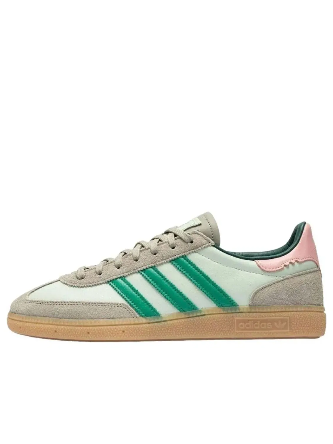 Мужские кроссовки из кожи и замши Handball Spezial Adidas — изображение 1 из 5, зеленый