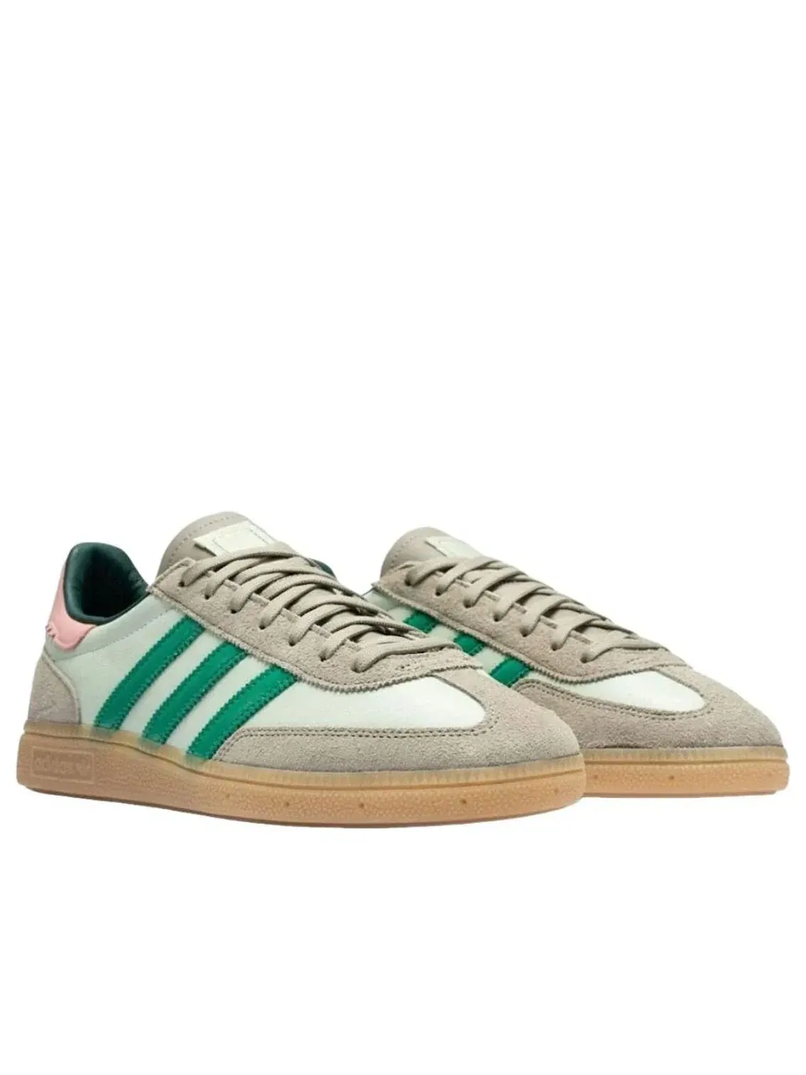 Мужские кроссовки из кожи и замши Handball Spezial Adidas — изображение 2 из 5, зеленый