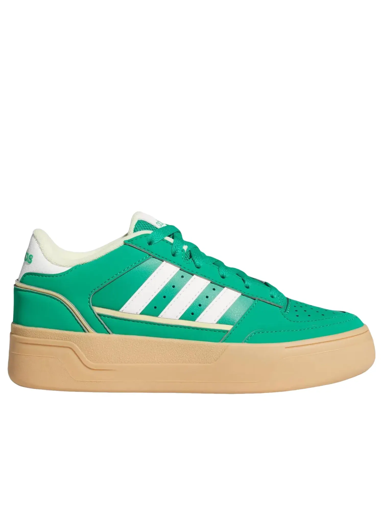Детские кроссовки с кожаным верхом Adidas Turnaround Court Green White — изображение 2 из 4, зеленый