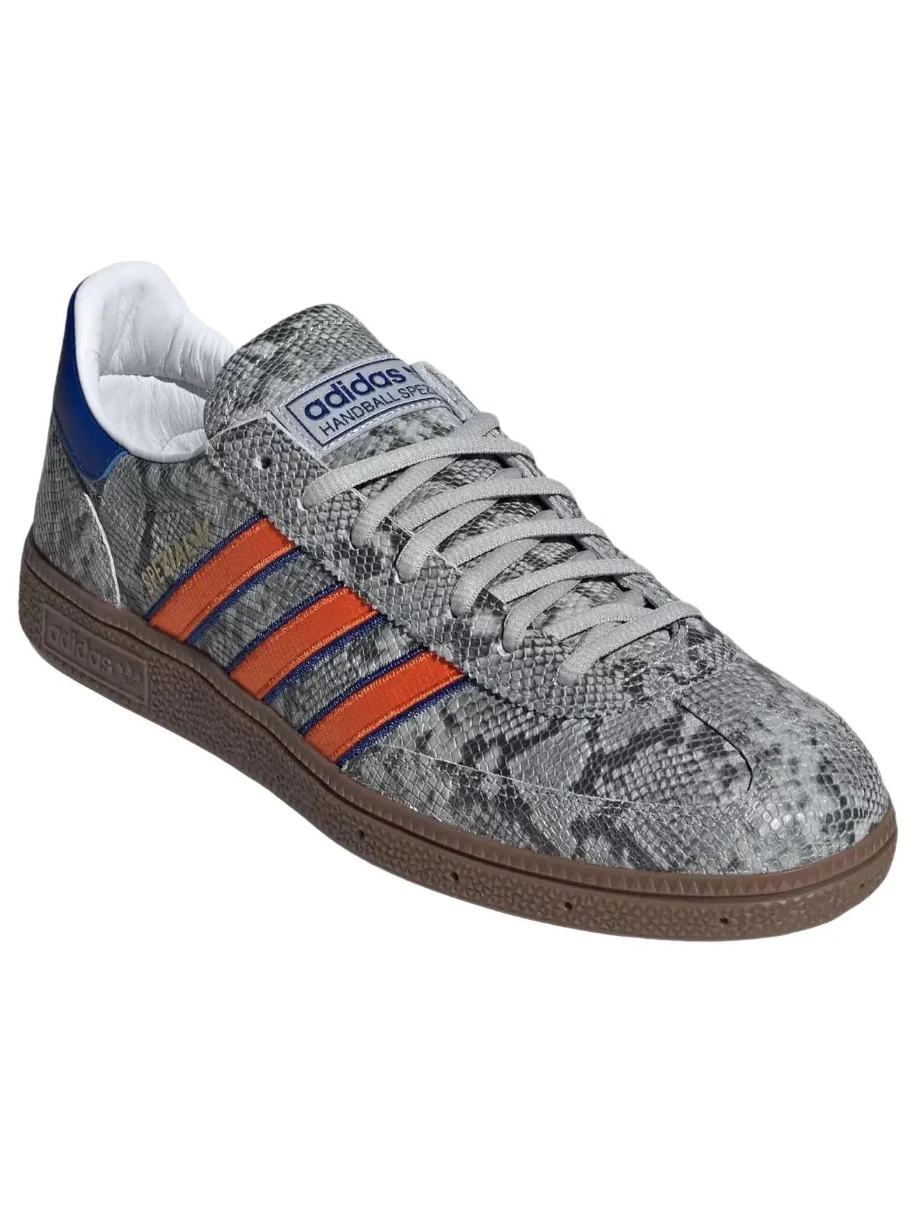 Кроссовки Adidas Handball Spezial 'Grey Snakeskin Orange Royal' KK1190 — изображение 2 из 6, серый
