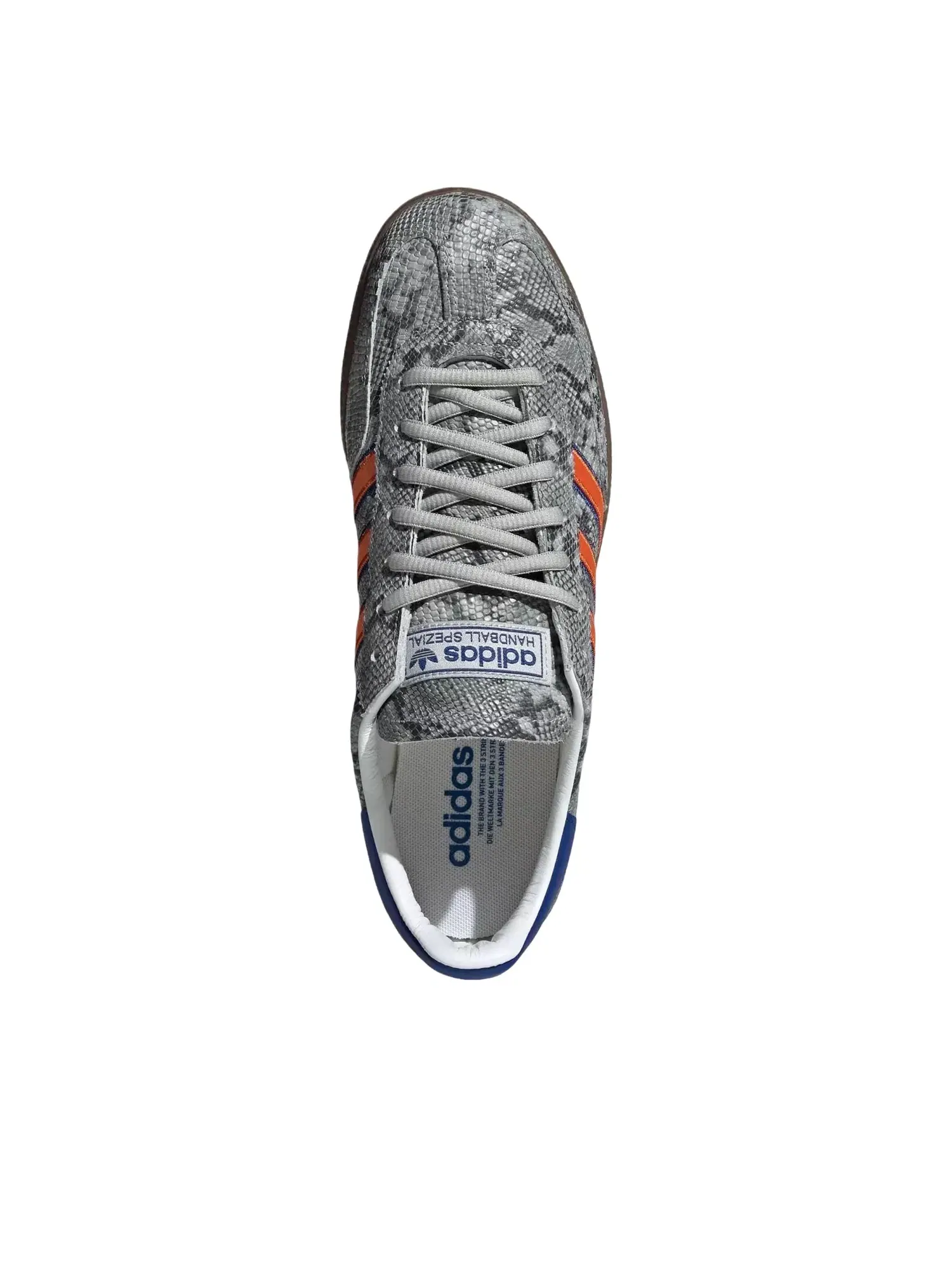 Кроссовки Adidas Handball Spezial 'Grey Snakeskin Orange Royal' KK1190 — изображение 4 из 6, серый
