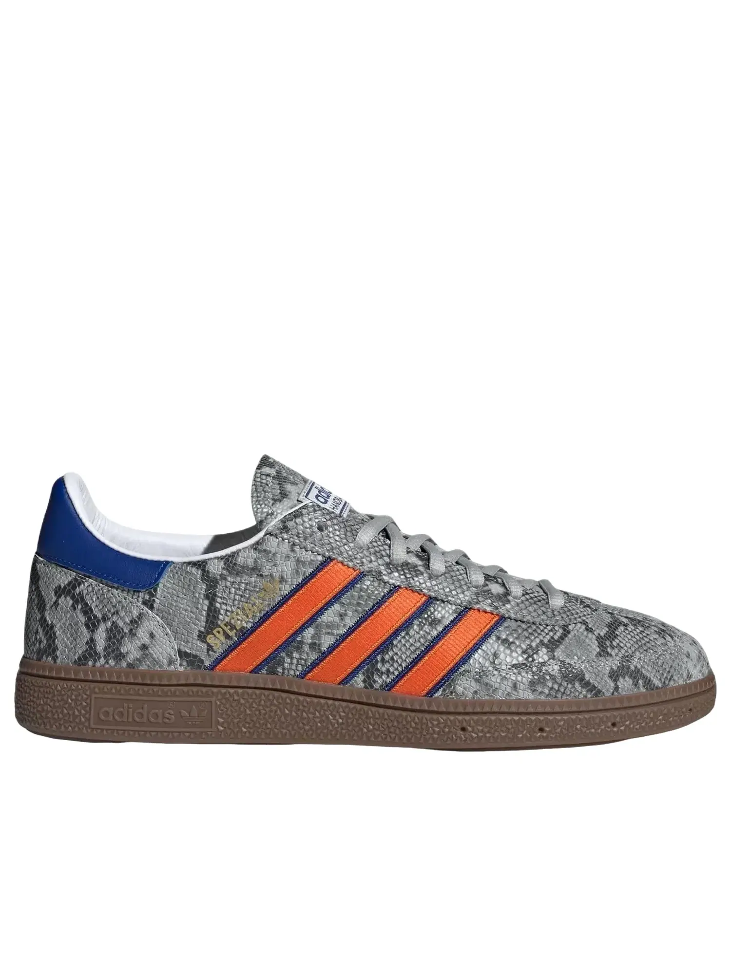 Кроссовки Adidas Handball Spezial 'Grey Snakeskin Orange Royal' KK1190 — изображение 6 из 6, серый