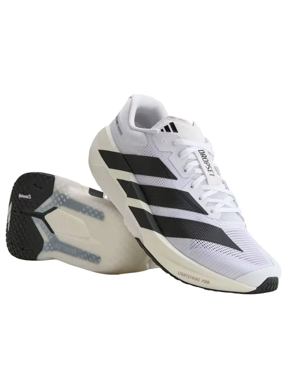 Мужские кроссовки для тренировок с шнуровкой Adizero Dropset Pro White Black Adidas — изображение 3 из 5, белый