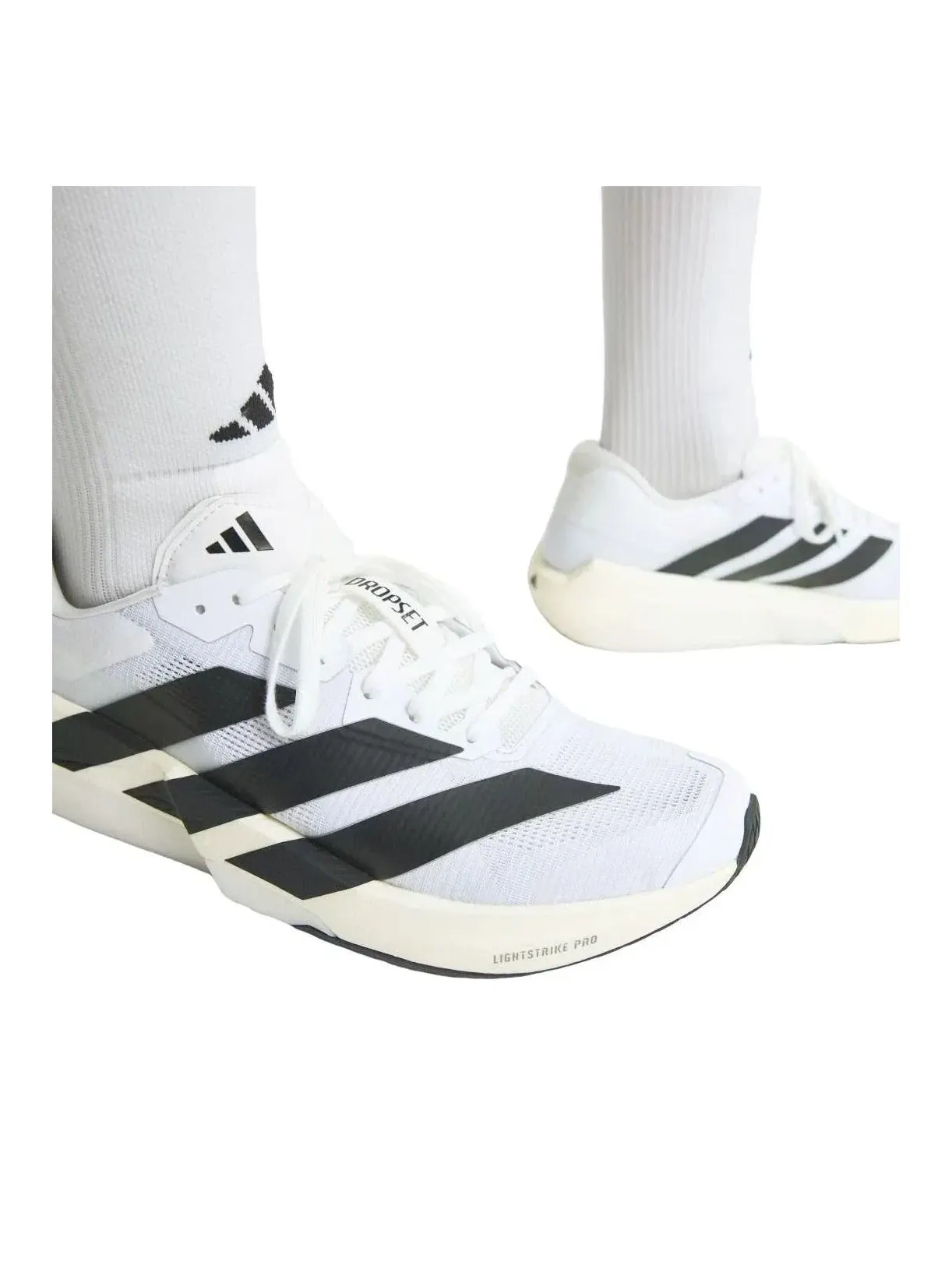 Мужские кроссовки для тренировок с шнуровкой Adizero Dropset Pro White Black Adidas — изображение 5 из 5, белый