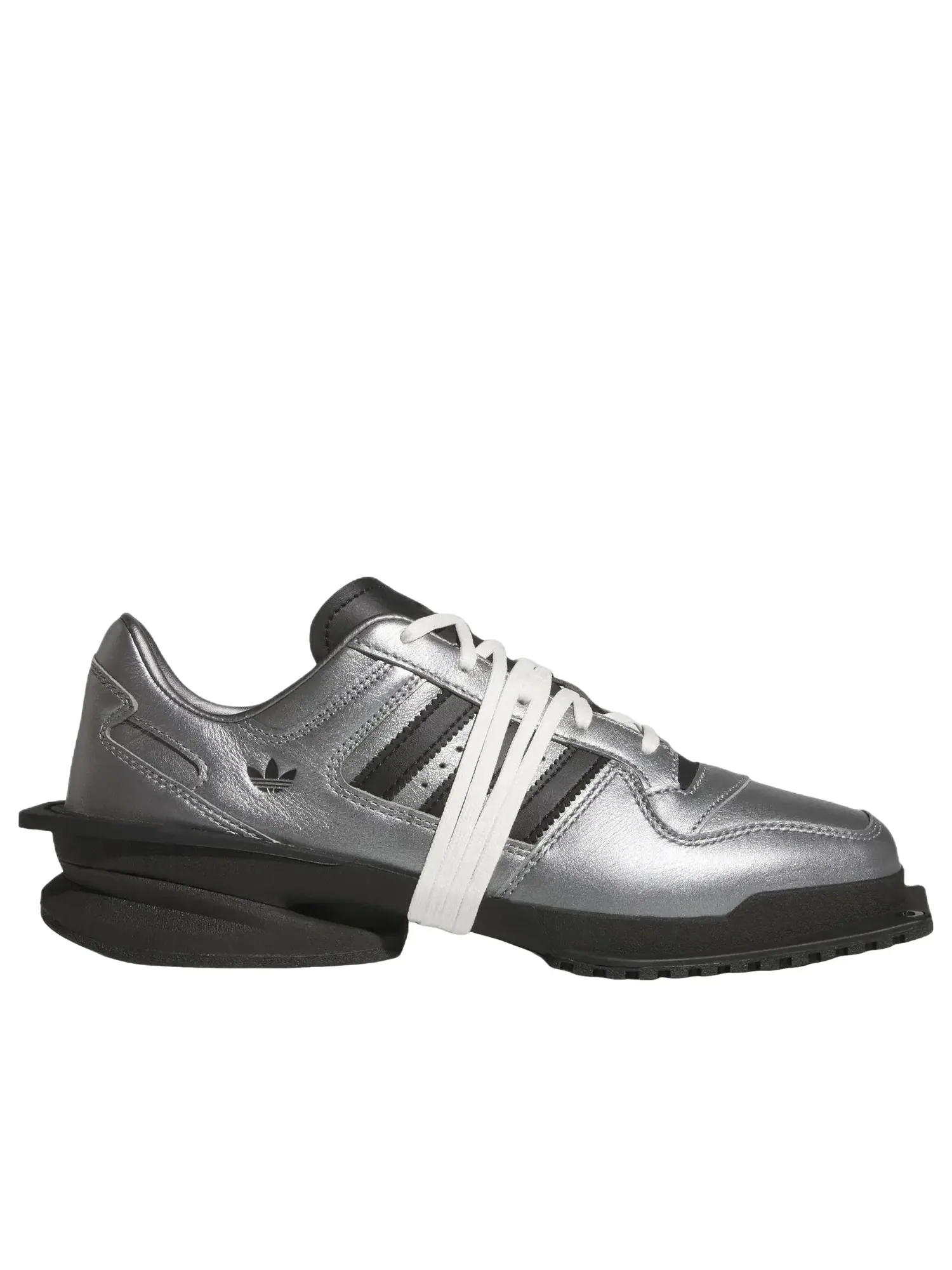 Женские кроссовки с кожаным верхом Forum Iron Metallic Adidas — изображение 2 из 6, серебряный