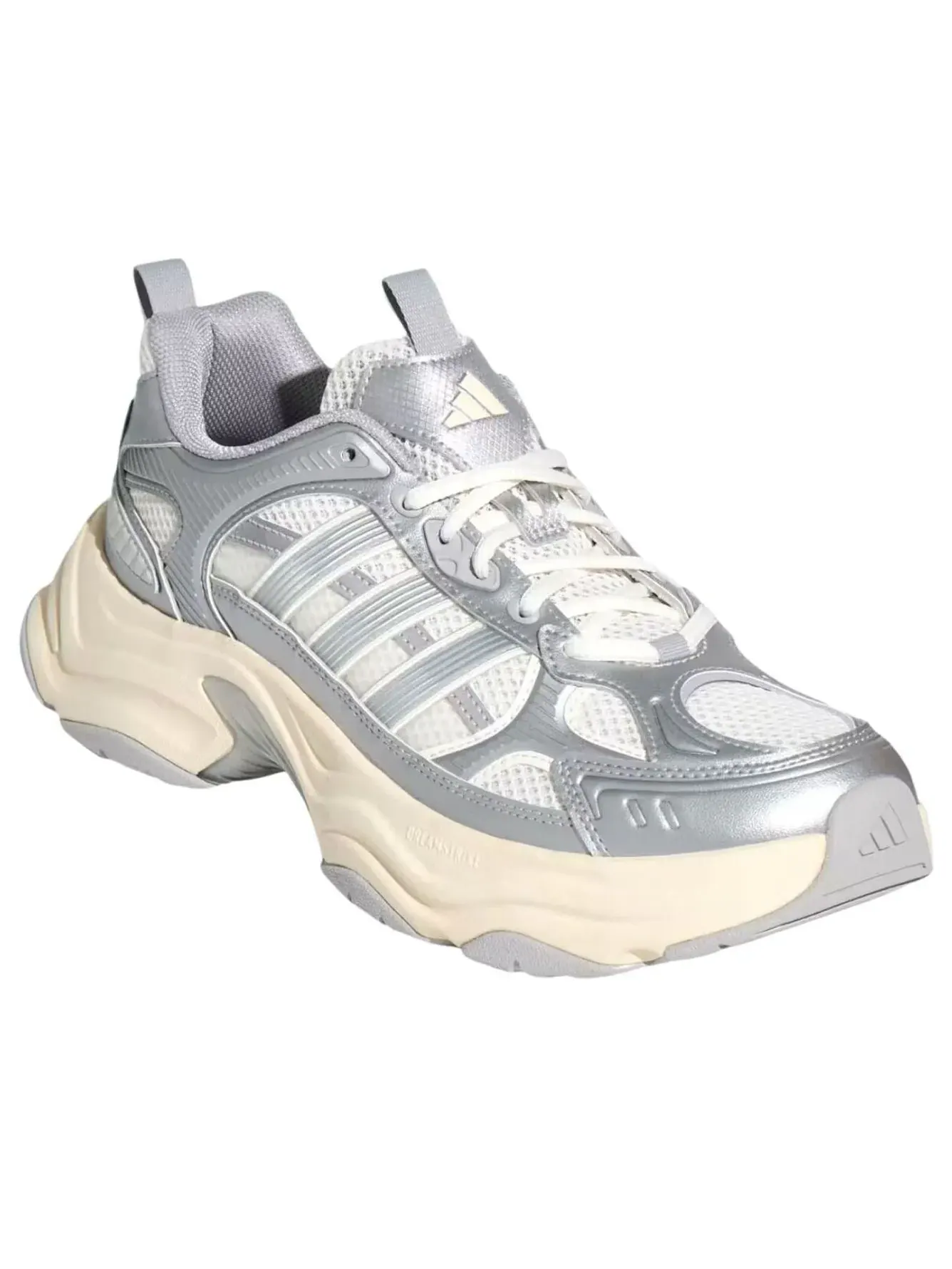 Кроссовки (WMNS) Adidas Fin Pulse 'Silver Metallic Grey' — изображение 2 из 6, серебряный