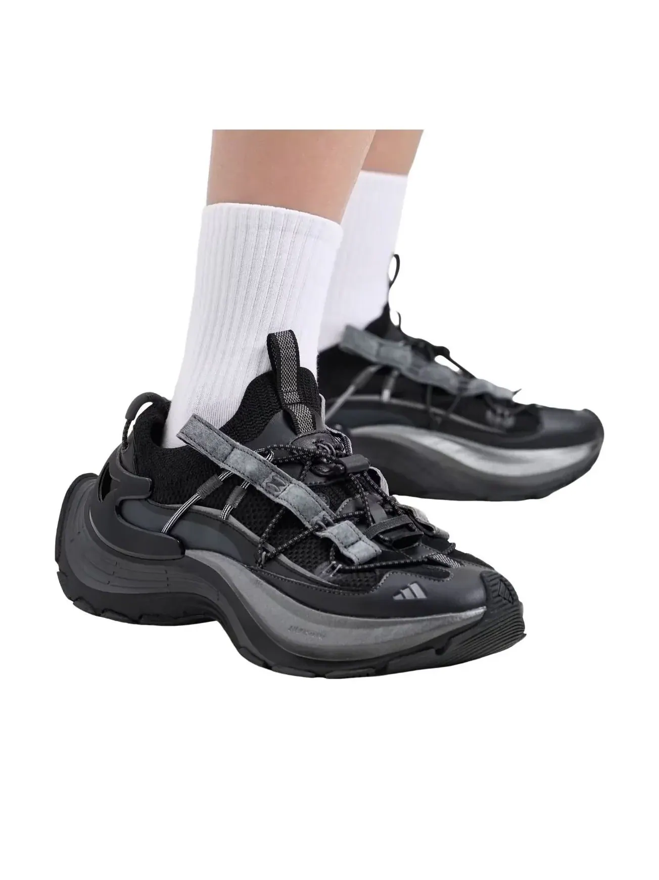 Кроссовки Adidas XLG Speed Hike 'Black Carbon Grey' — изображение 4 из 4, черный