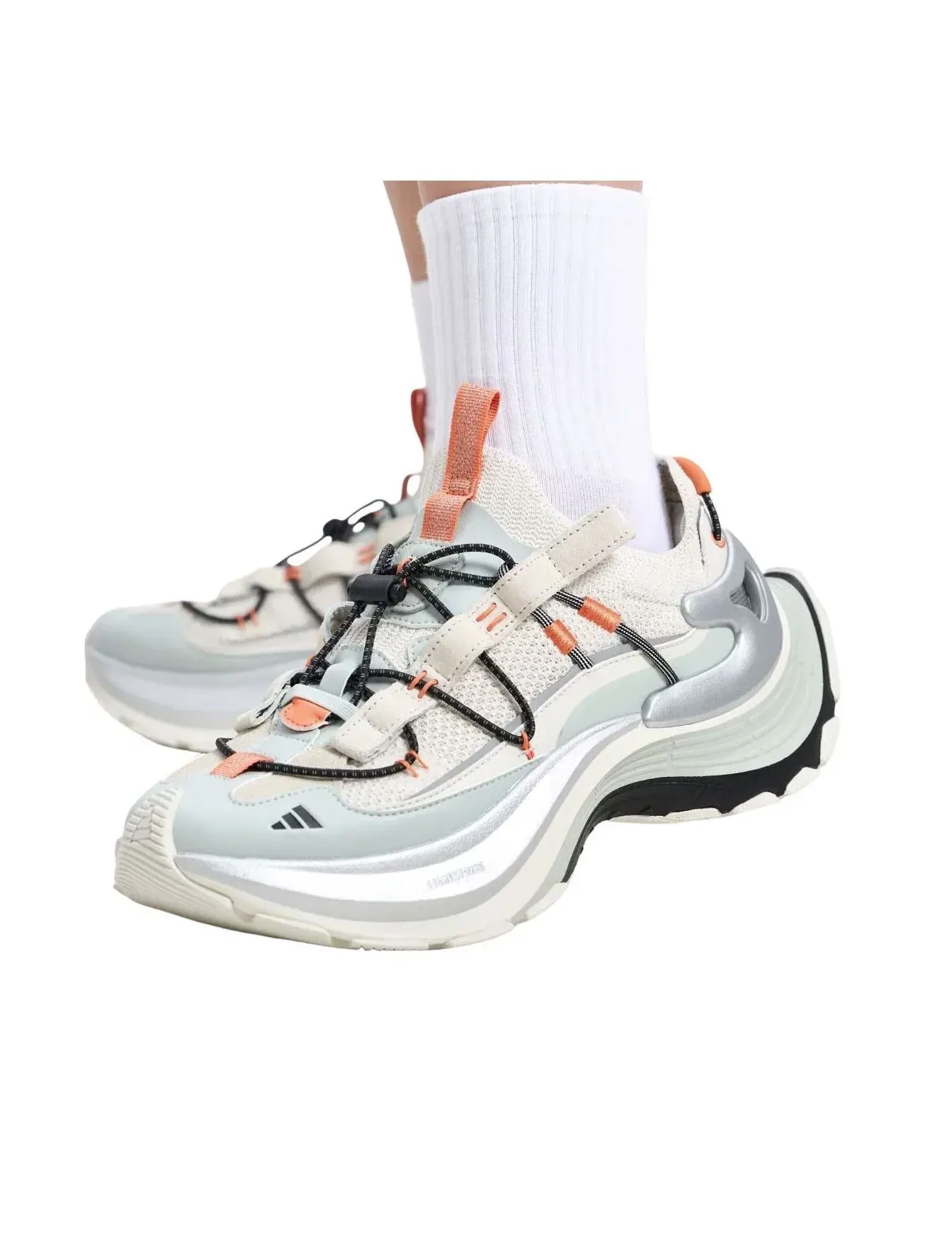 Кроссовки Adidas XLG Speed Hike 'White Silver Grey' — изображение 4 из 4, серебряный